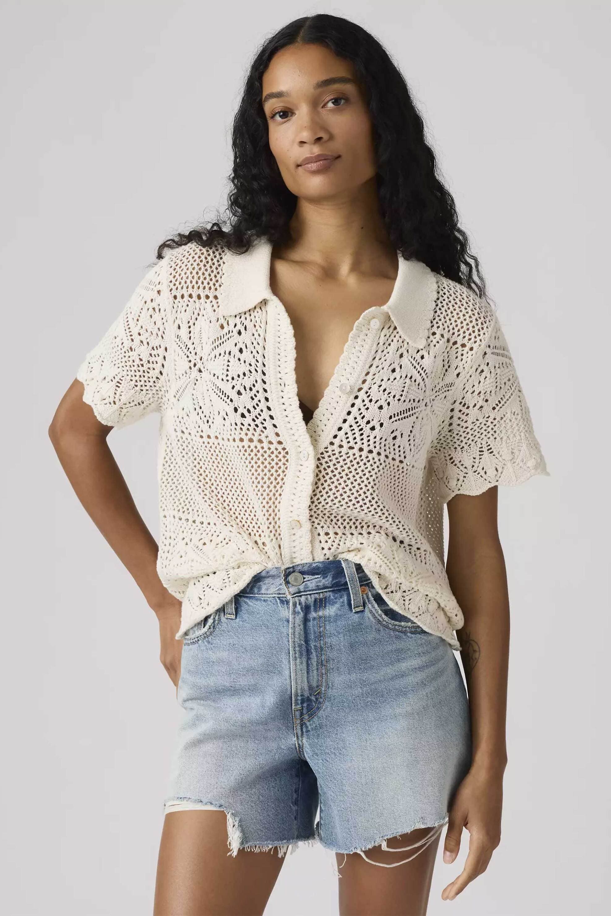 Levi's® γυναικείο πλεκτό πουκάμισο Relaxed Fit "Susanna Floral Crochet"