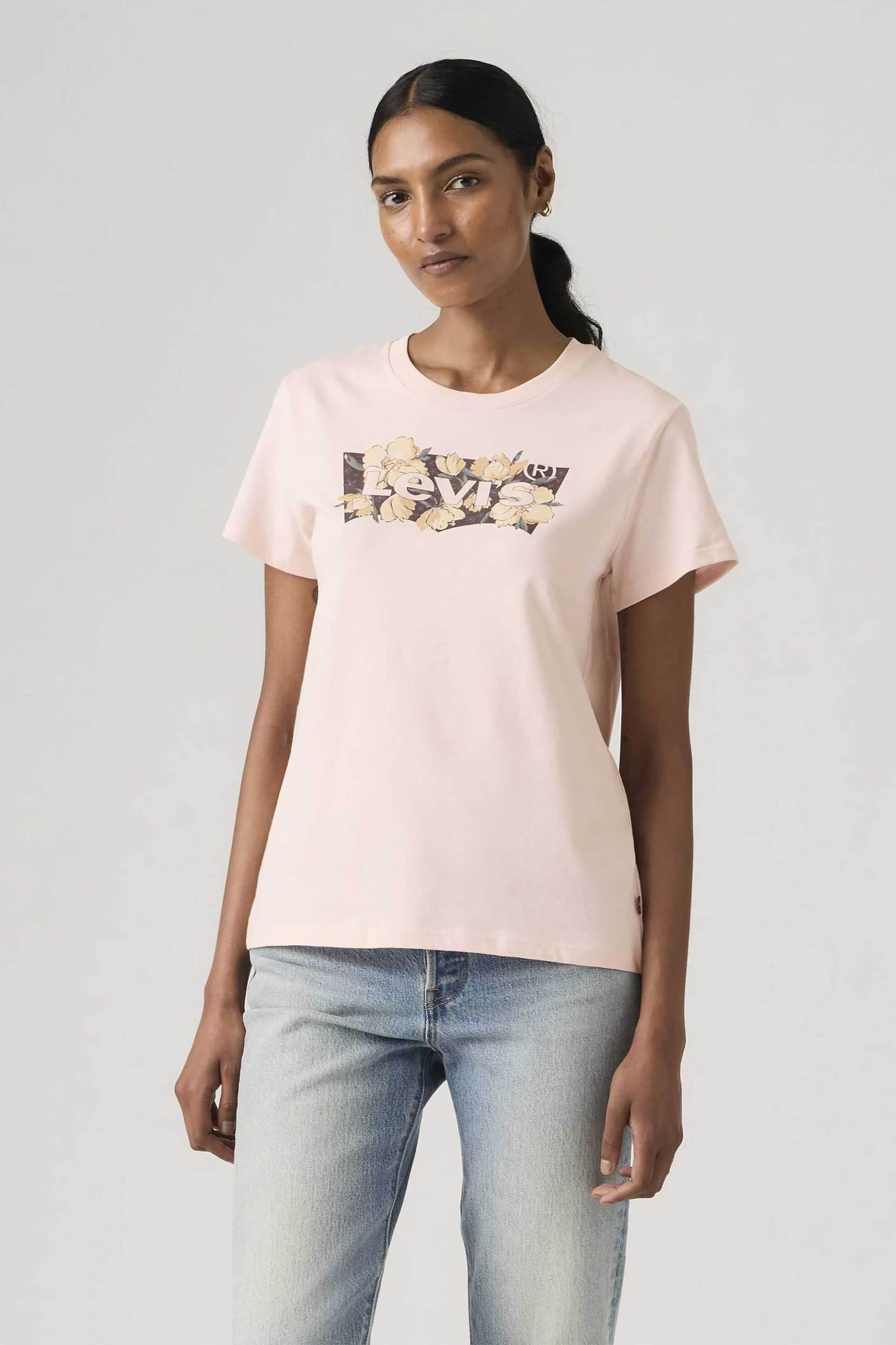Levi's® γυναικείο T-shirt με artwork logo Standard Fit "Perfect"