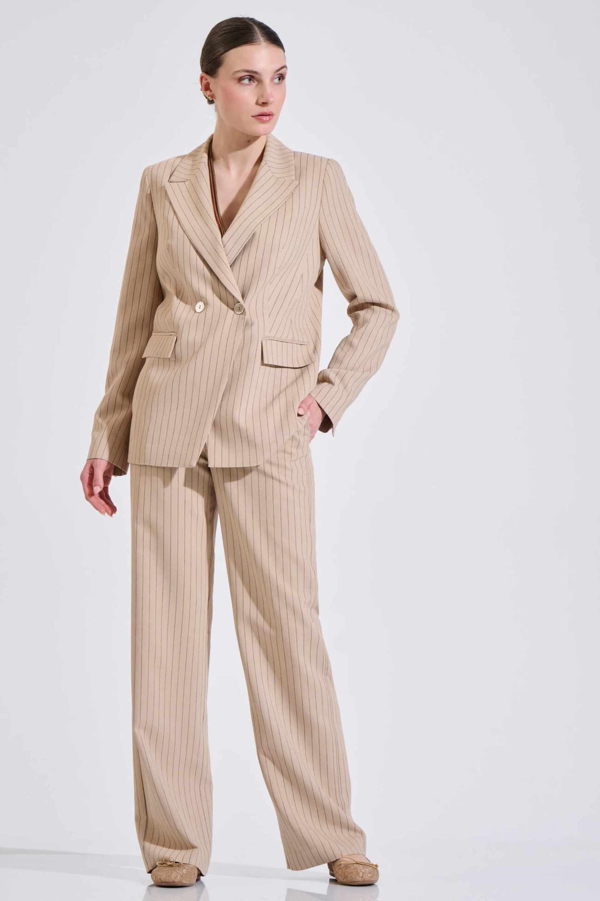 Bill Cost γυναικείο παντελόνι με ριγέ σχέδιο Straight Fit