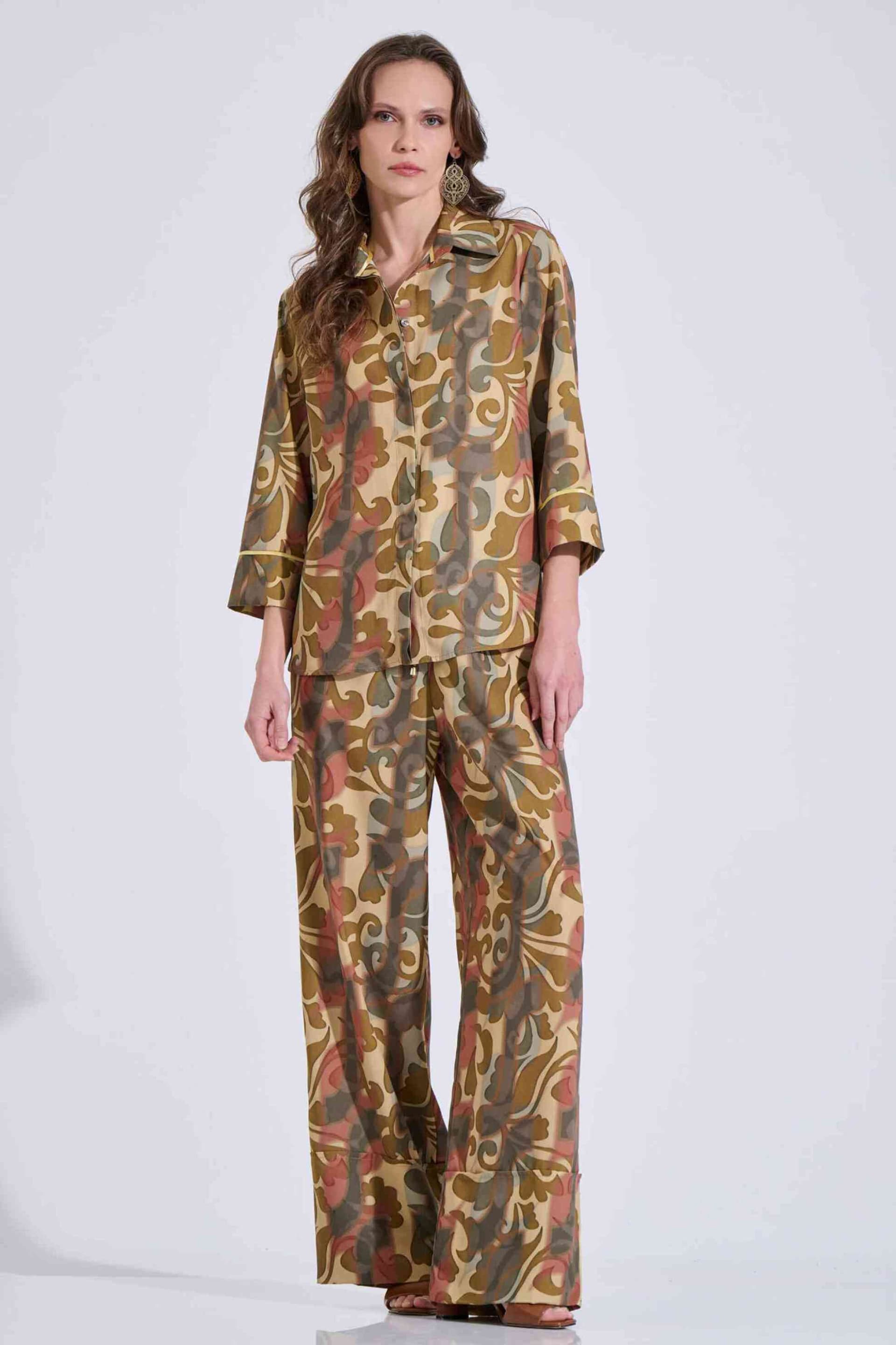 Bill Cost γυναικεία παντελόνα με floral print Relaxed Fit
