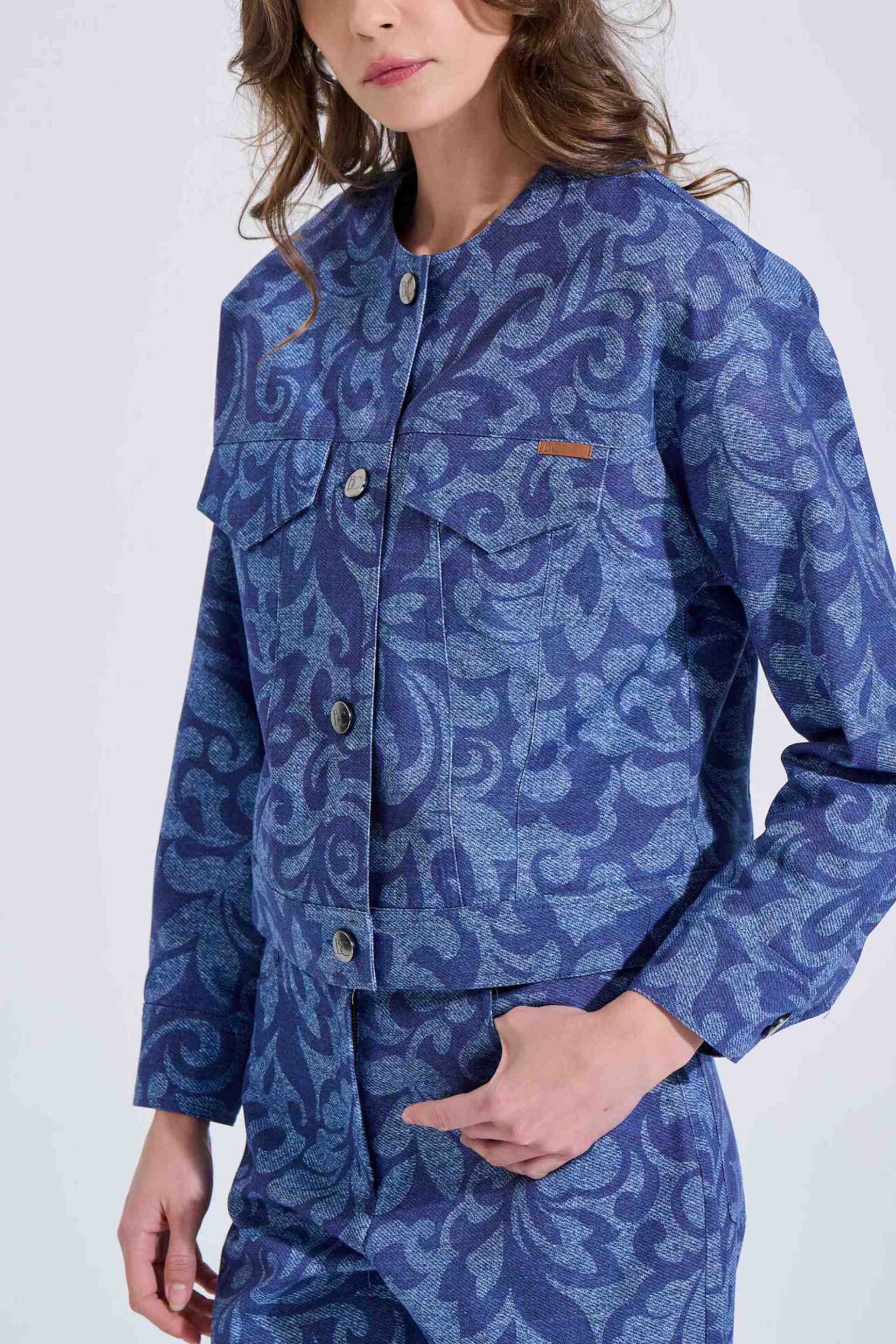 Bill Cost γυναικείο denim μπουφάν με all-over print