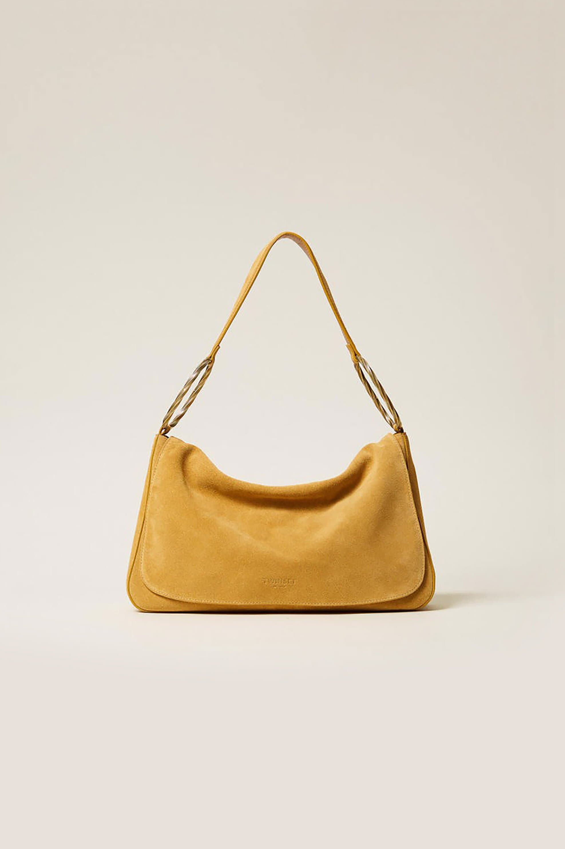 Twinset γυναικεία suede τσάντα ώμου "Liliane Large"