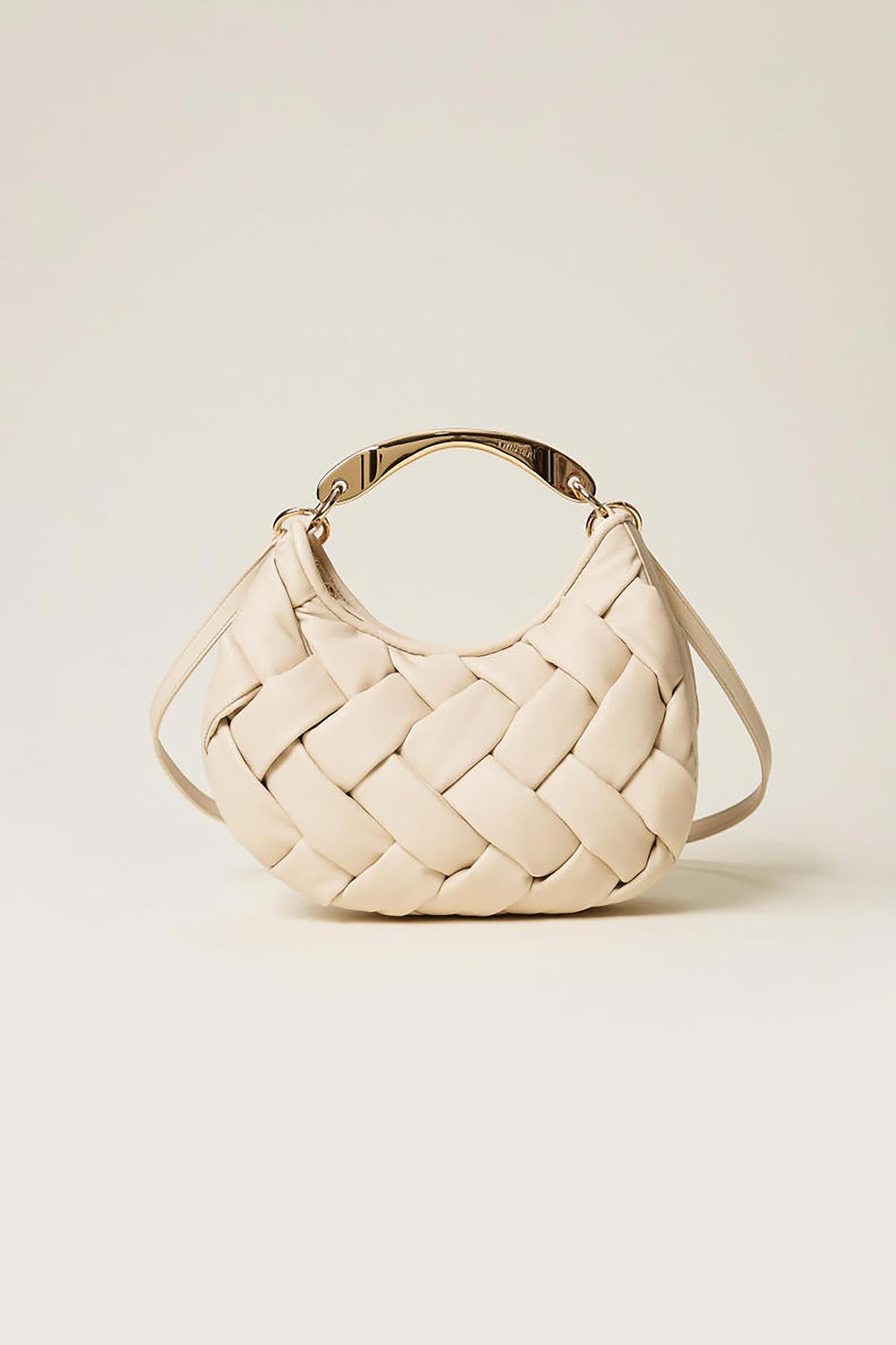 Twinset γυναικεία τσάντα χειρός με μεταλλική λαβή "Croissant"