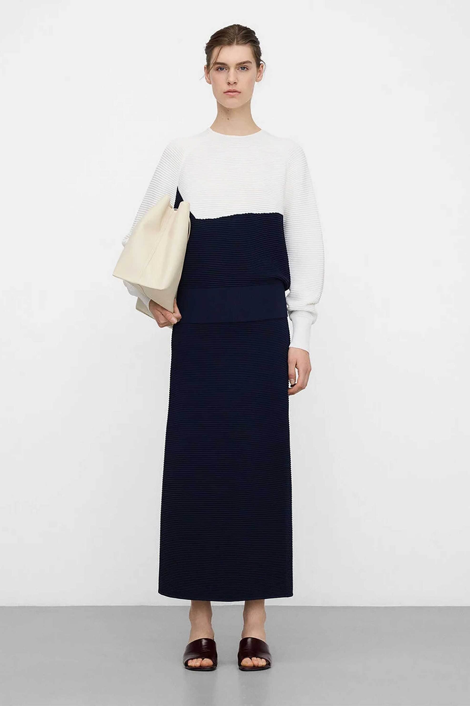 Adolfo Domínguez γυναικεία midi φούστα με πλεκτό σχέδιο pencil