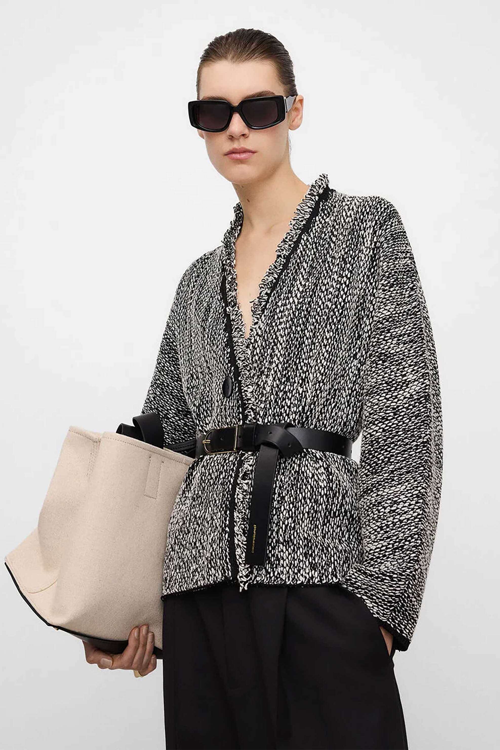 Adolfo Domínguez γυναικείο jacket με ανάμεικτη πλέξη | M