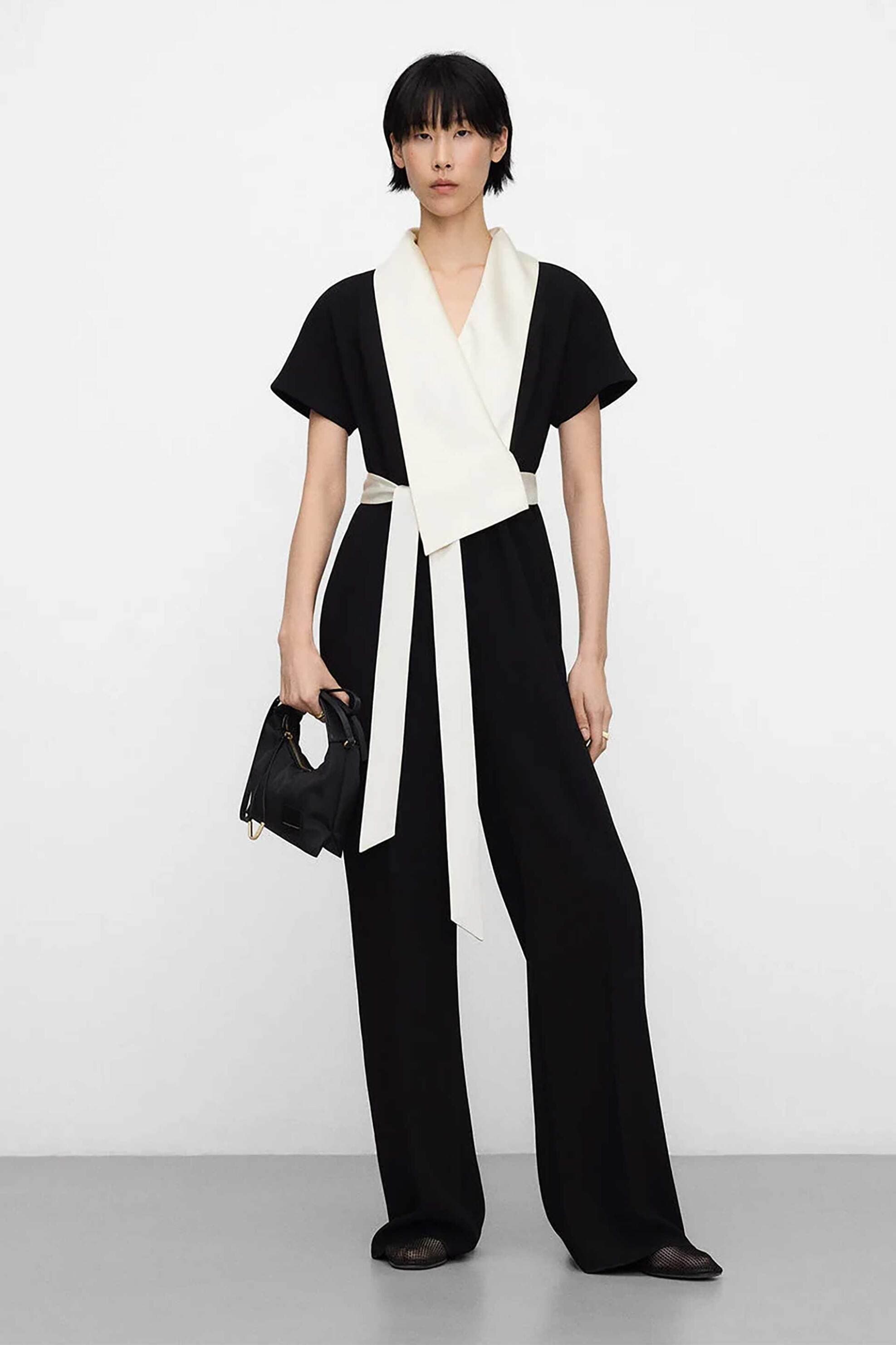 Adolfo Domínguez γυναικεία ολόσωμη δίχρωμη φόρμα