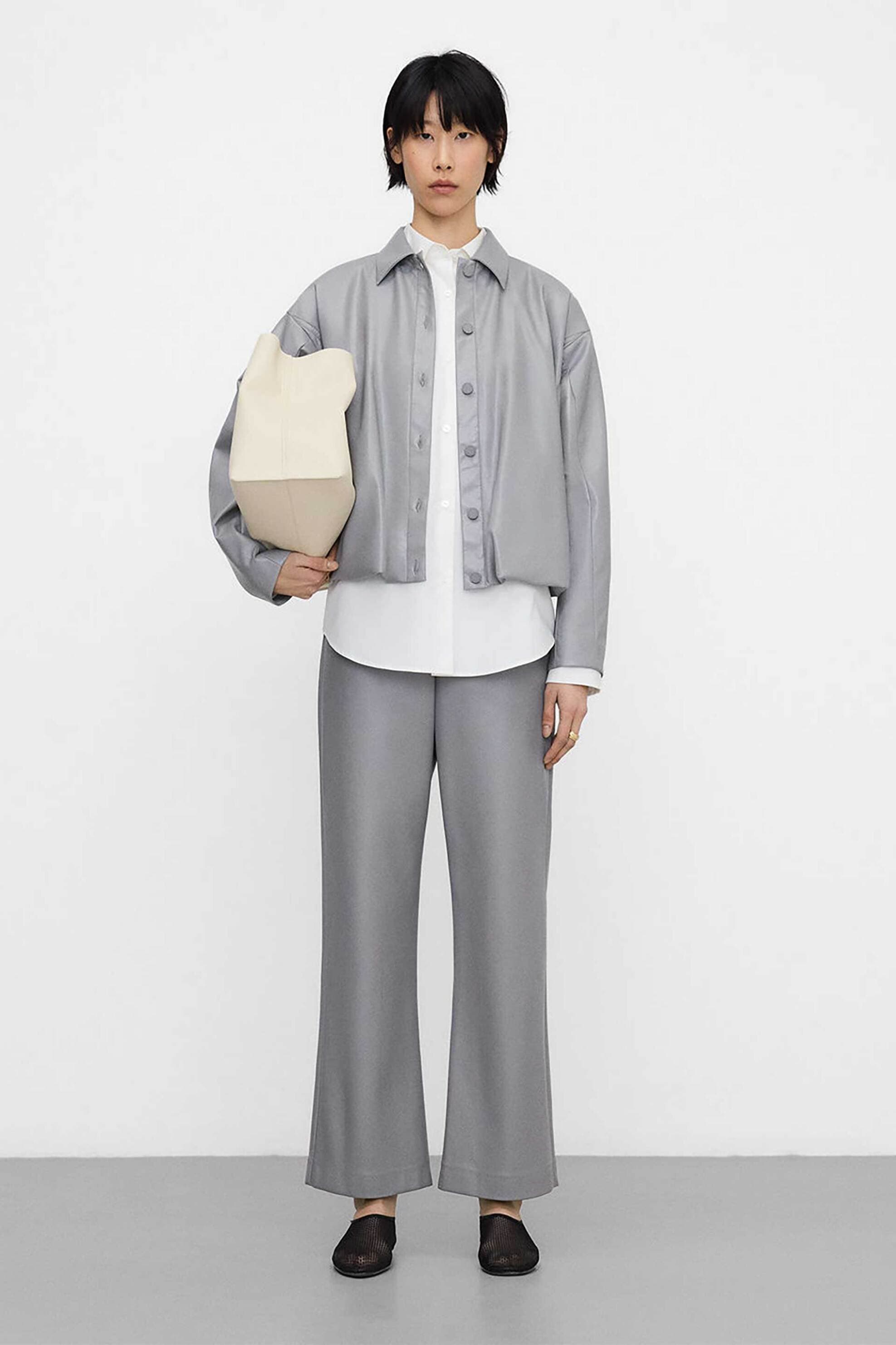 Adolfo Domínguez γυναικείο παντελόνι από faux δέρμα Relaxed Fit