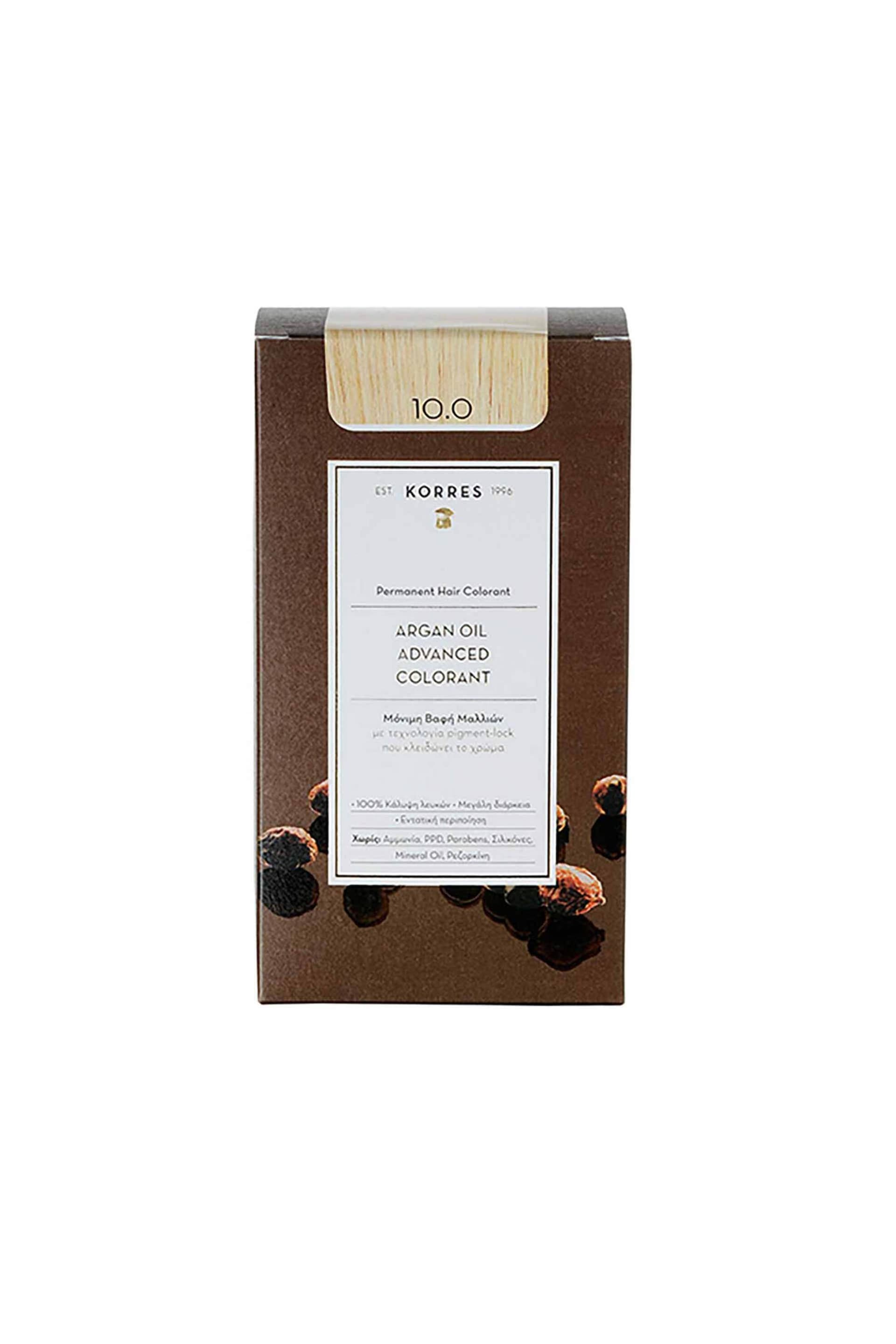 Korres Argan Oil Advanced Colorant 10.0 Ξανθό Πλατίνας