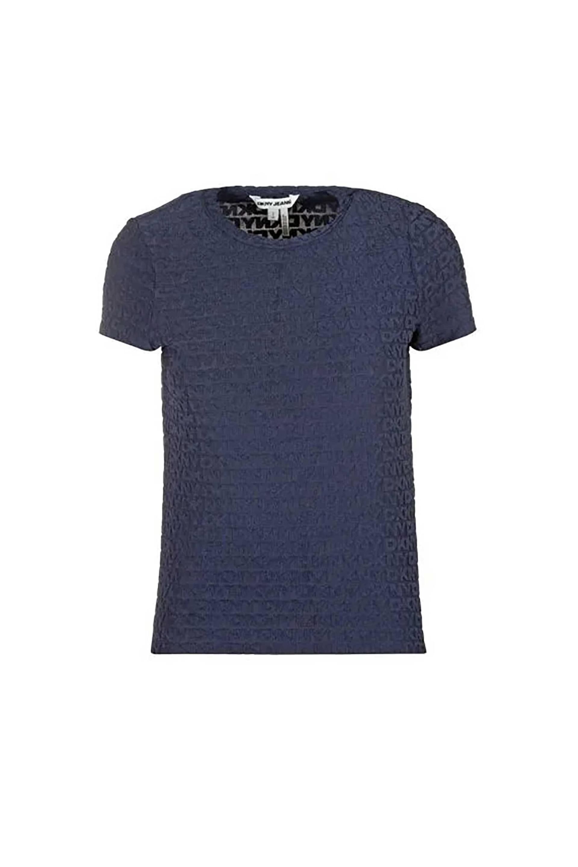 DKNY γυναικεία μπλούζα με all-over logo print μονόχρωμη