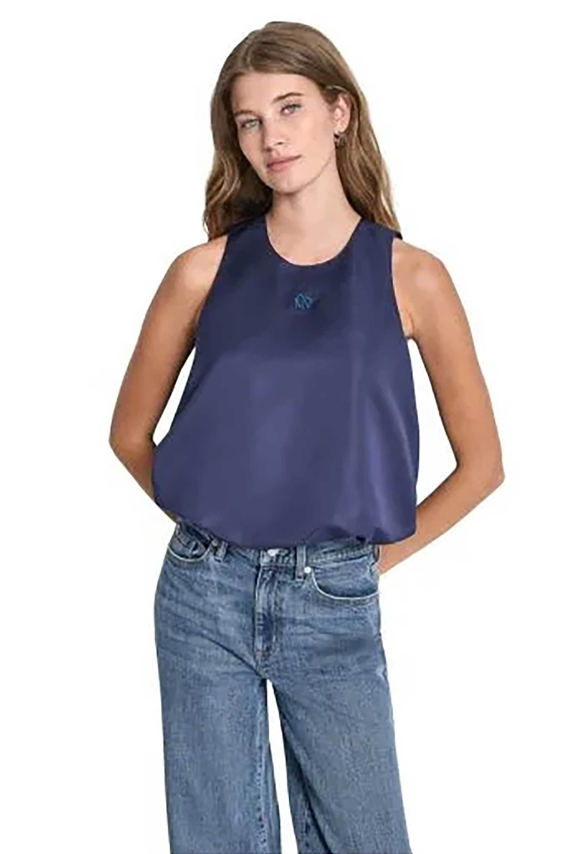 DKNY γυναικεία αμάνικη μπλούζα με κεντημένο λογότυπο