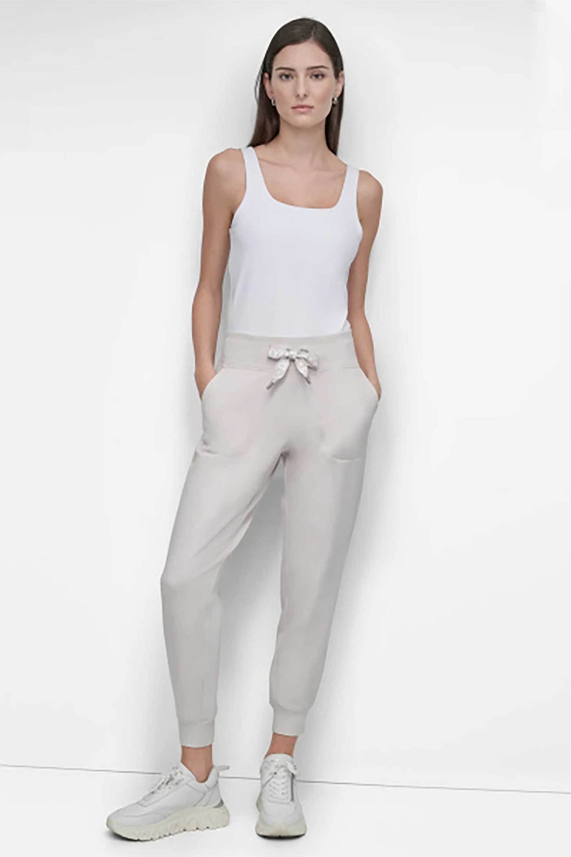 DKNY γυναικείο παντελόνι φόρμας μονόχρωμο