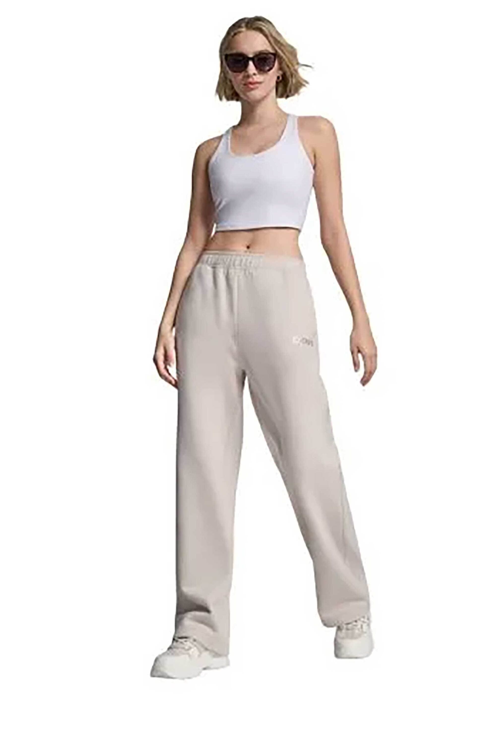 DKNY γυναικείο παντελόνι φόρμας με logo print μονόχρωμο