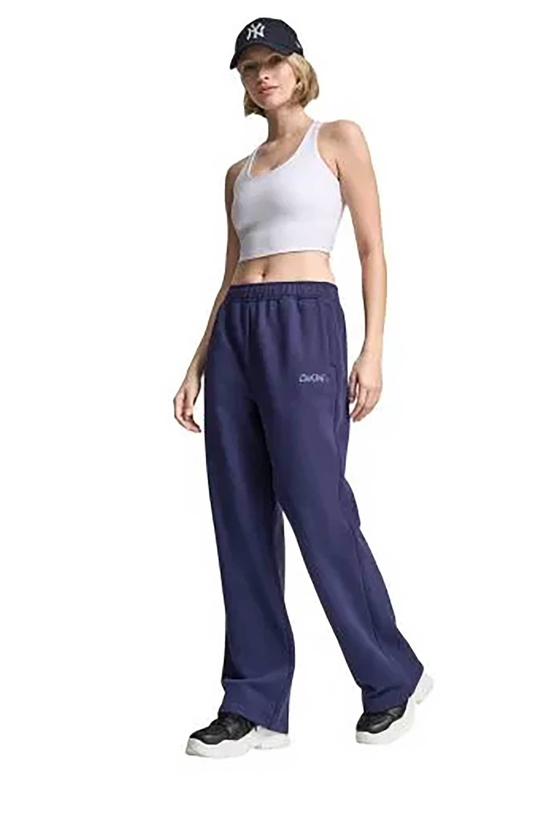 DKNY γυναικείο παντελόνι φόρμας με logo print μονόχρωμο