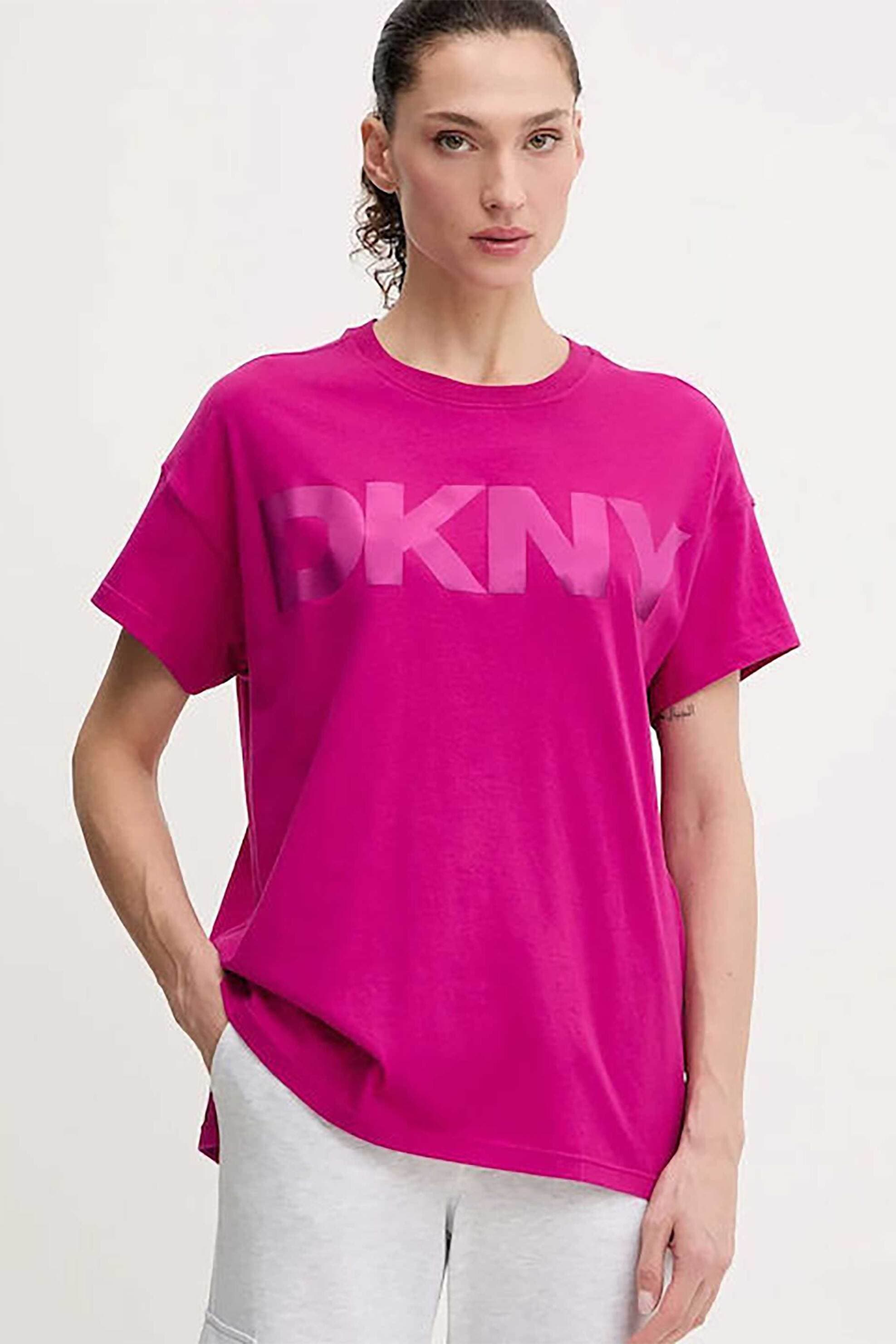 DKNY γυναικείο T-shirt με ανάγλυφο λογότυπο