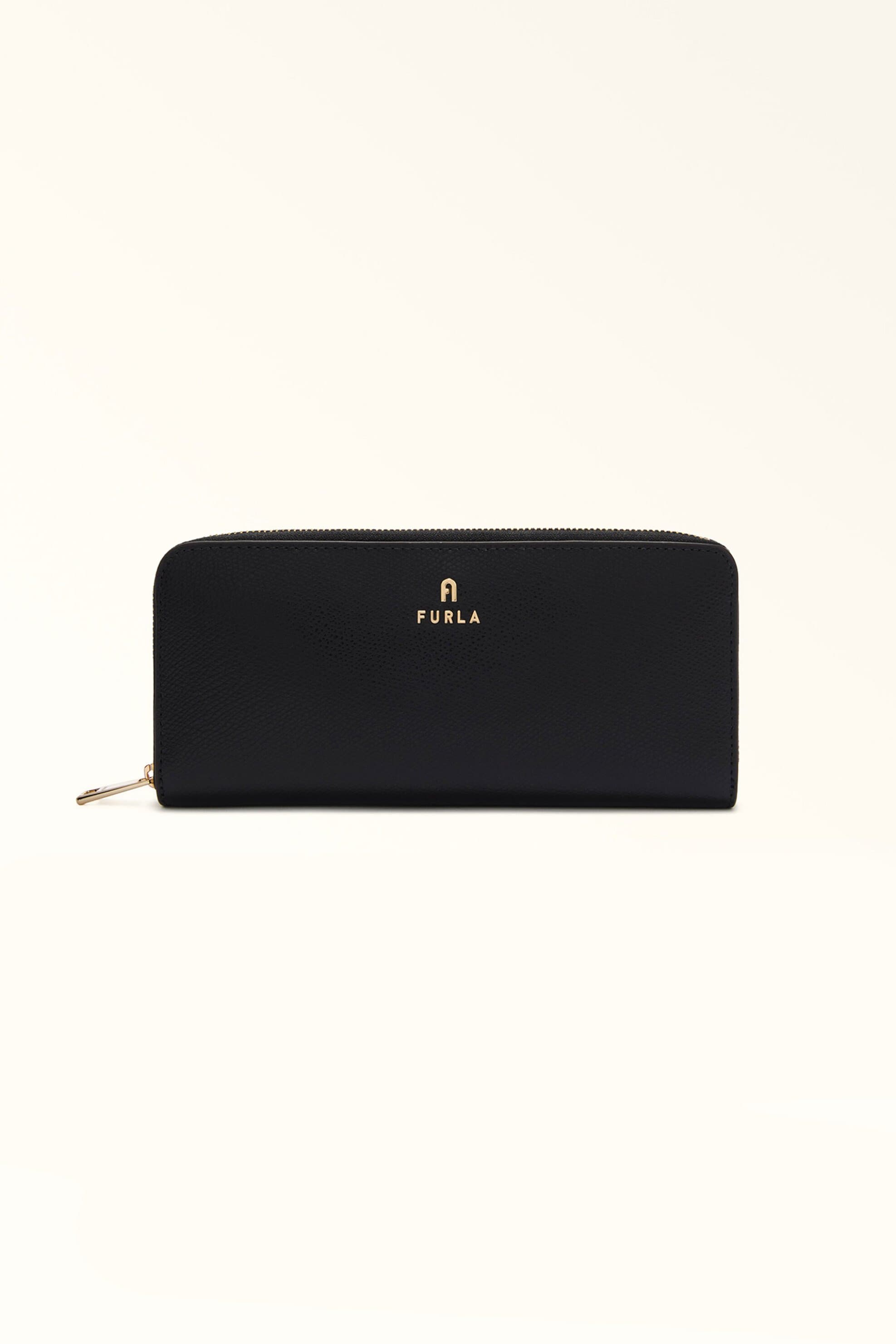 Furla γυναικείο δερμάτινο πορτοφόλι μονόχρωμο "Camelia Zip Around L" | ONE SIZE