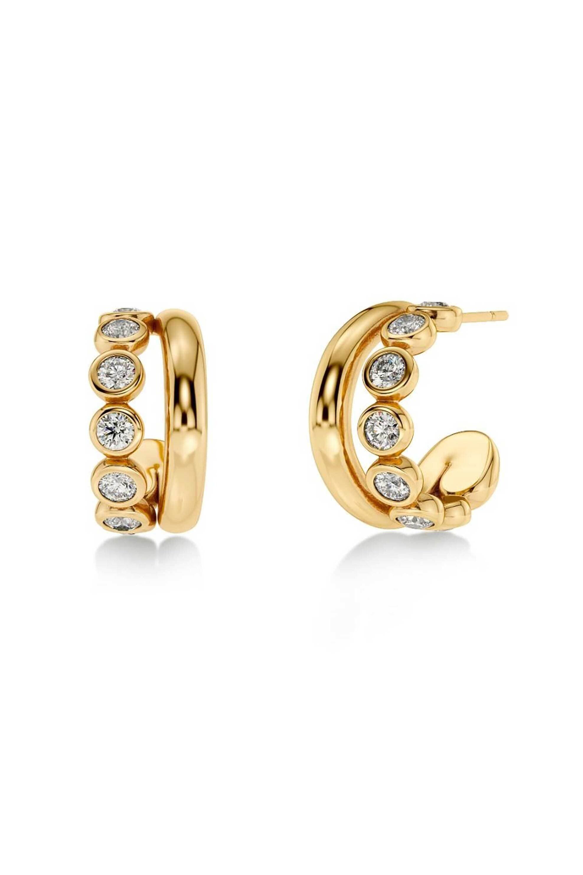 EDBLAD γυναικεία σκουλαρίκια "Grace Hoops Gold" (L)