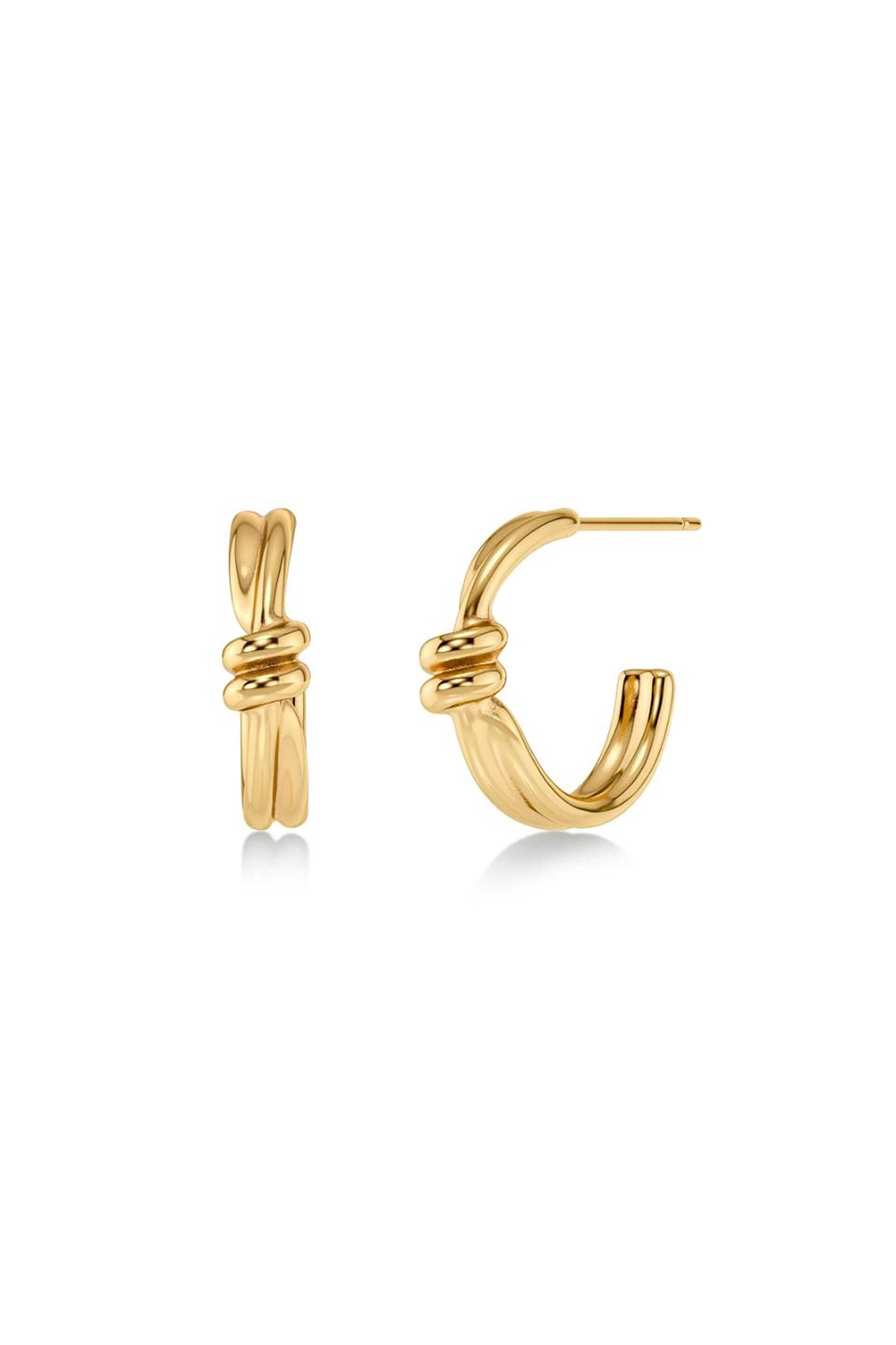EDBLAD γυναικεία σκουλαρίκια "Swivel Hoops Gold"