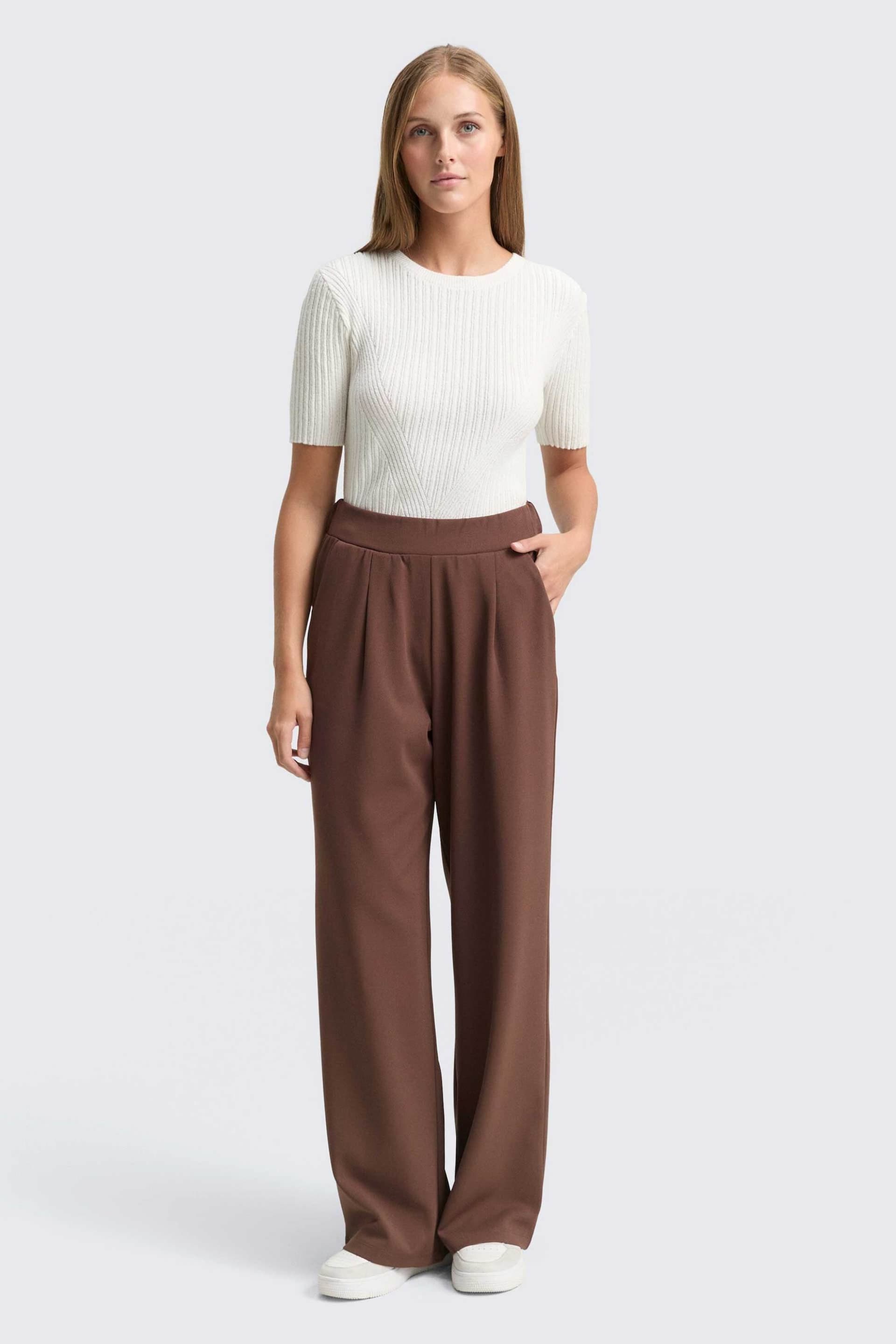 Tom Tailor γυναικείο παντελόνι μονόχρωμο Wide Leg