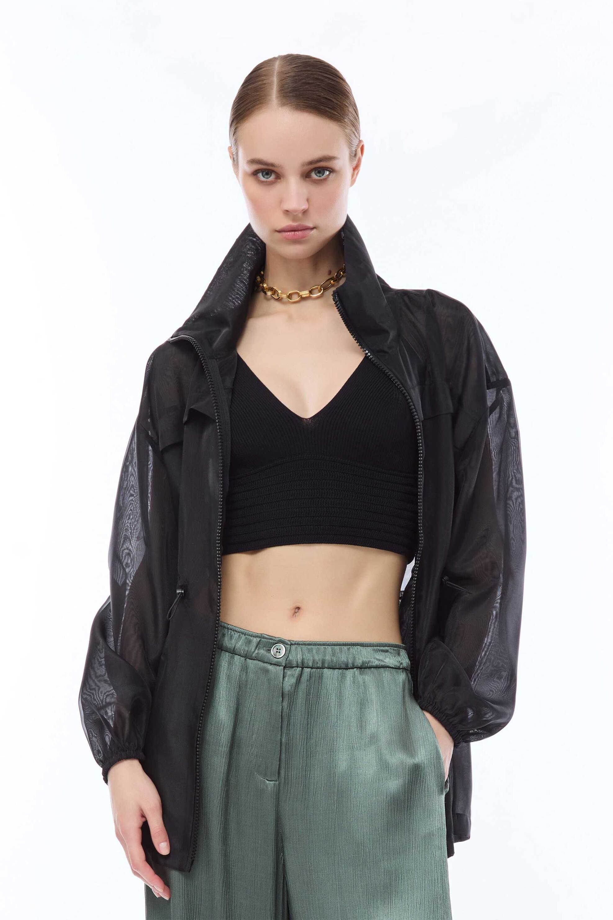Nenette γυναικείο jacket με στρας "Biko"