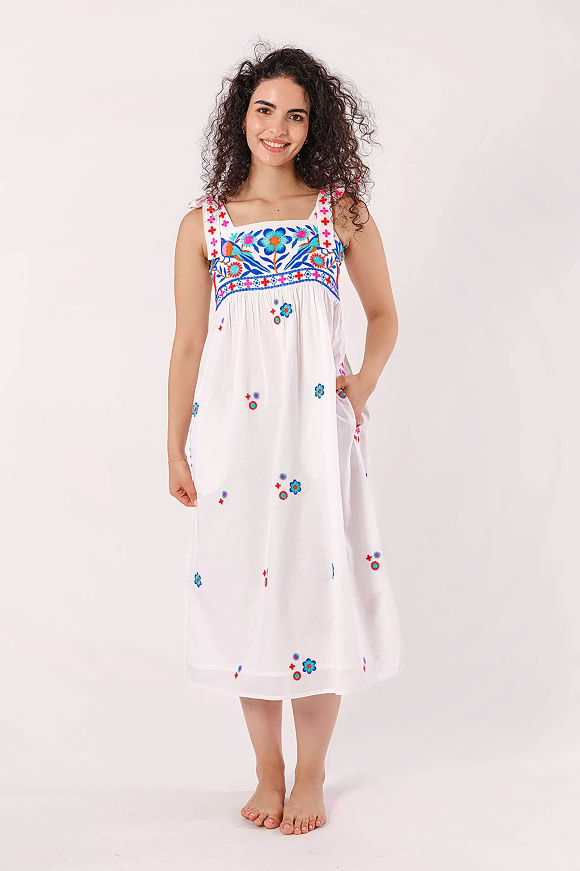 Nimo With Love γυναικείο φόρεμα με κέντημα "Agate"