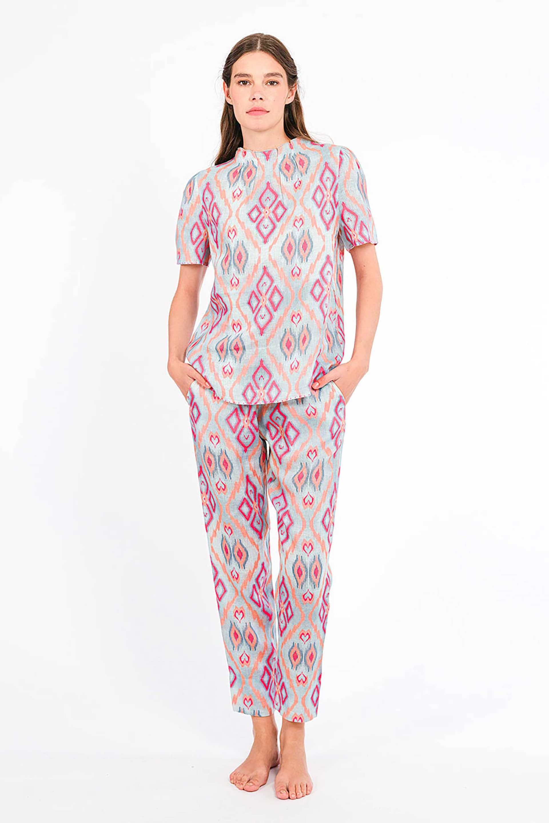 Nimo With Love γυναικείο παντελόνι με print "Amber Ikat"