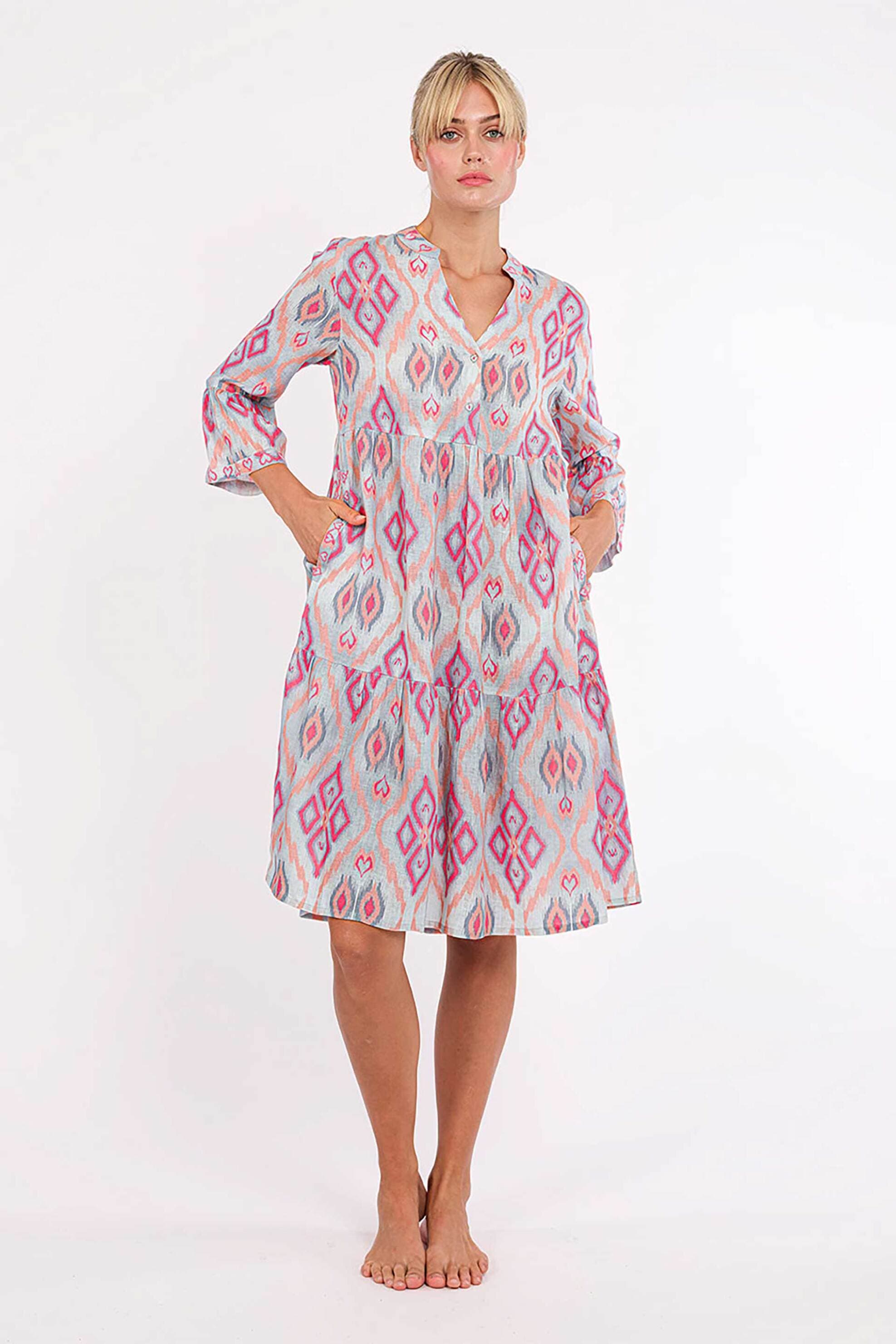 Nimo With Love γυναικείο mini φόρεμα με print "Borage"