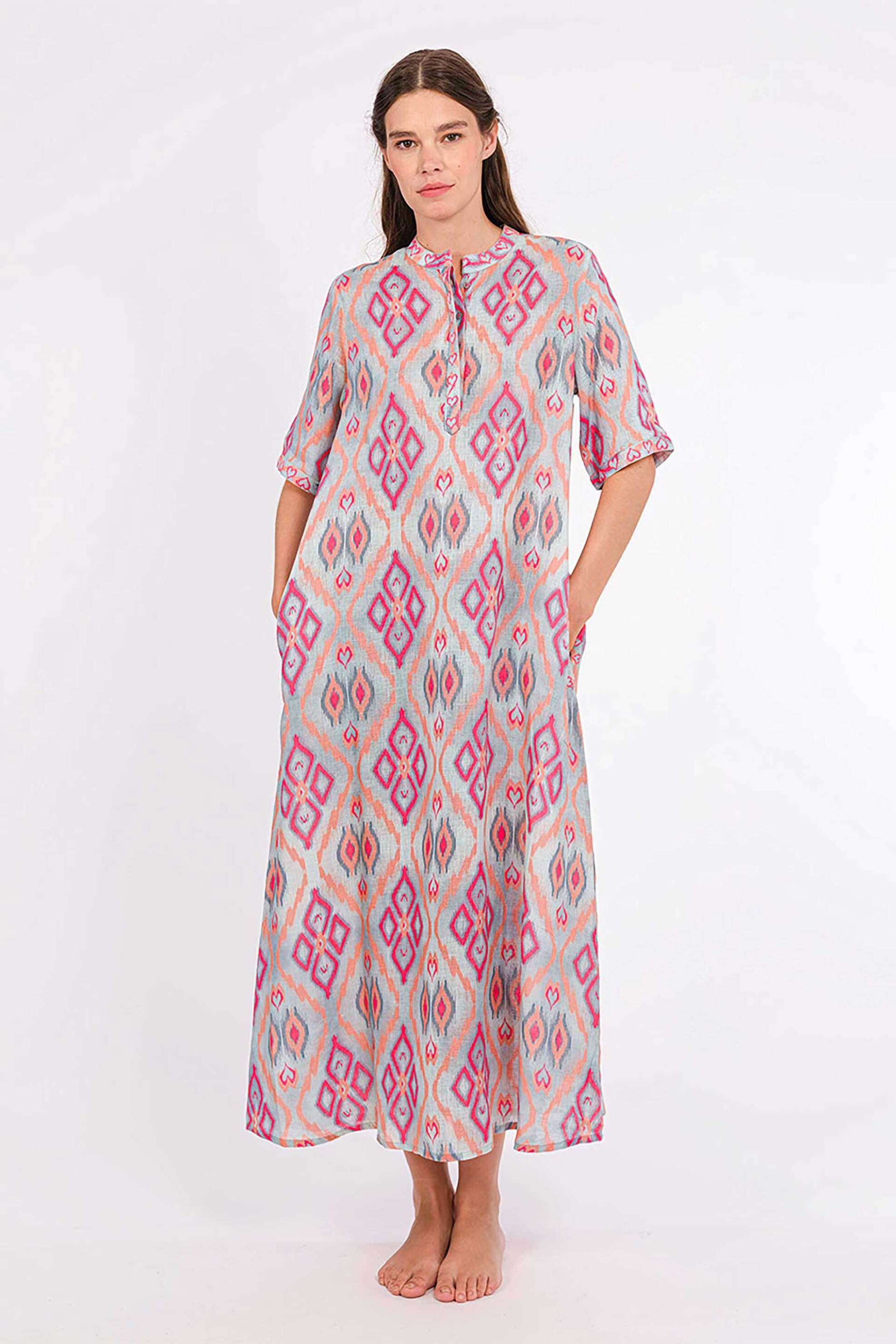 Nimo With Love γυναικείο midi φόρεμα με print "Cassia"