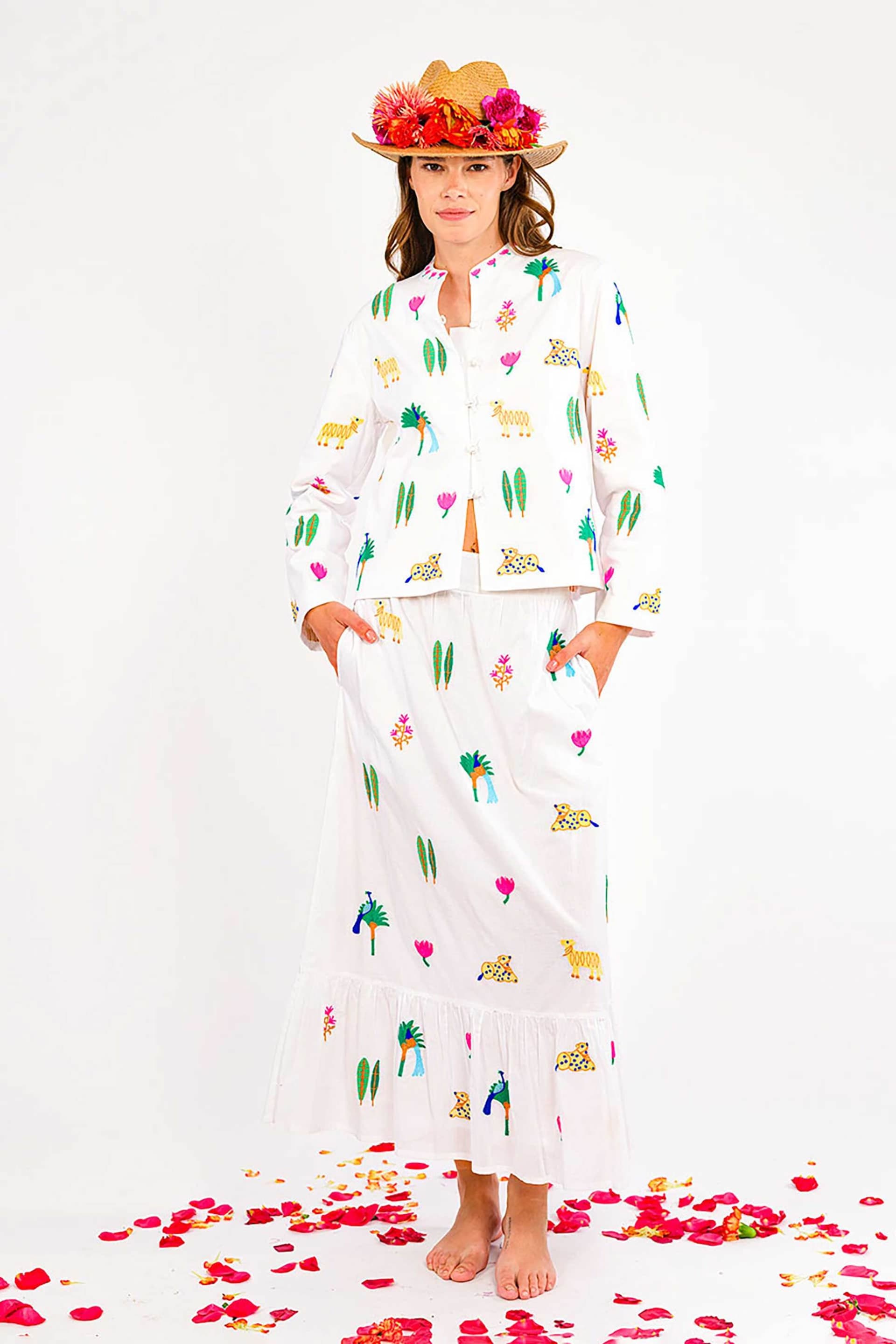 Nimo With Love γυναικεία mini φούστα με κέντημα "Elderberry"