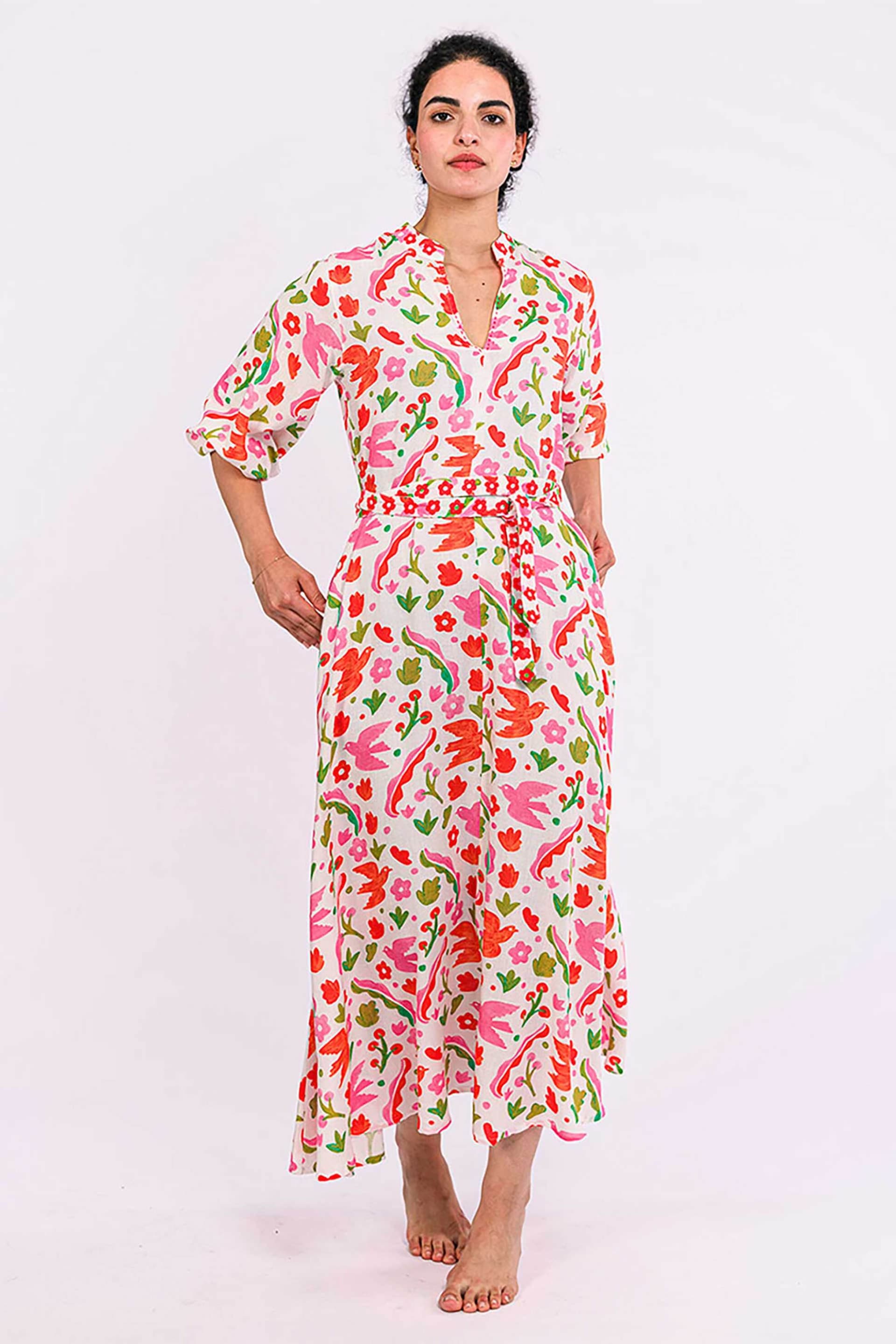 Nimo With Love γυναικείο midi φόρεμα με print "Marigold"