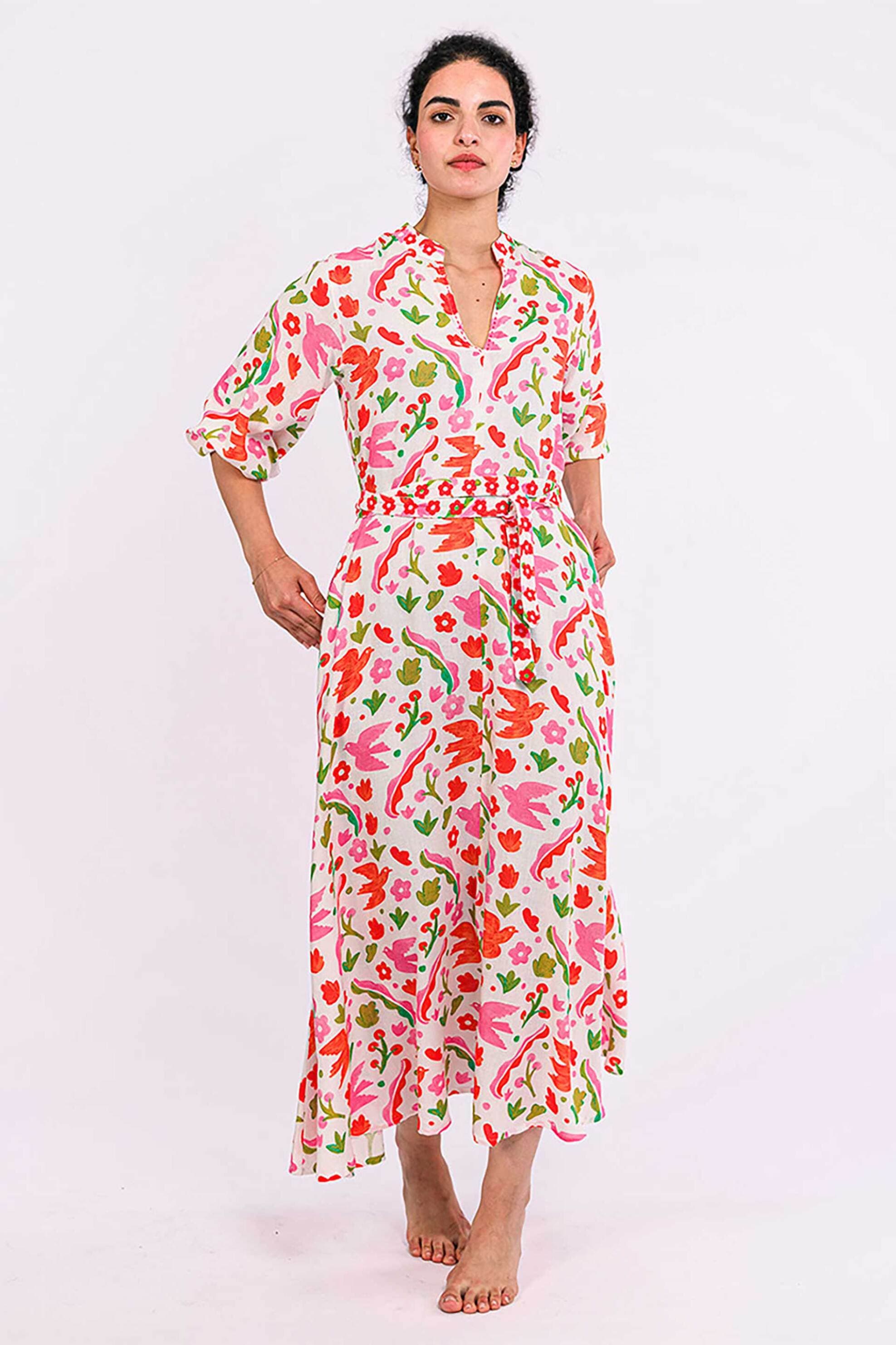 Nimo With Love γυναικείο midi φόρεμα με print "Marigold"