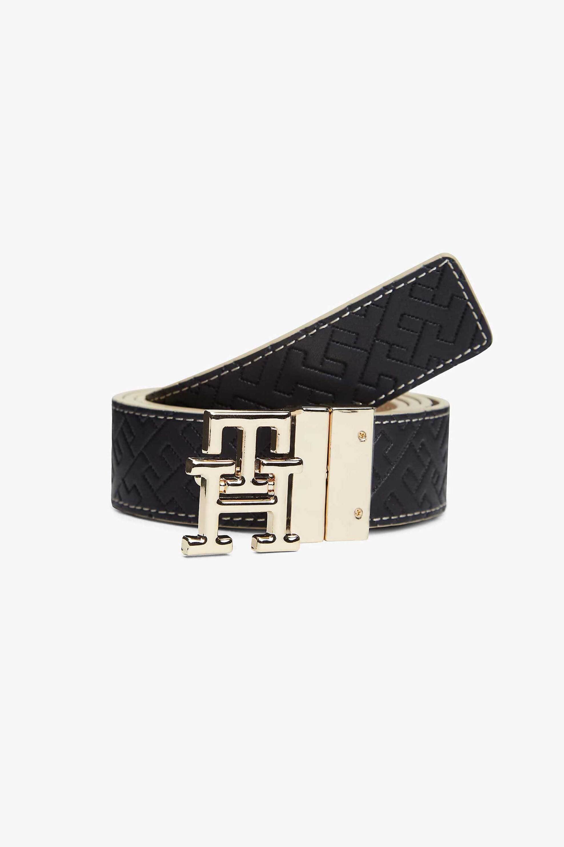 Tommy Hilfiger γυναικεία δερμάτινη ζώνη διπλής όψης με μεταλλικό monogram