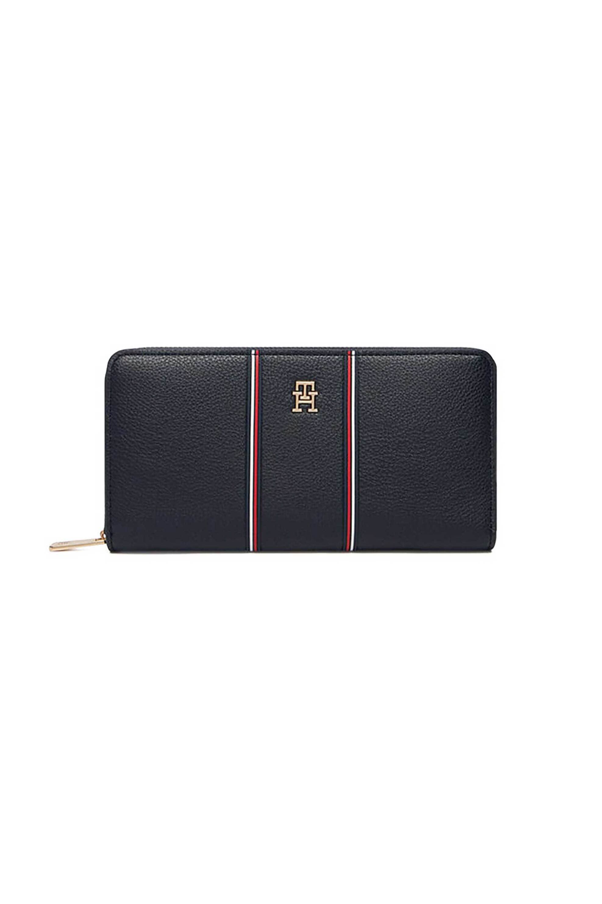 Tommy Hilfiger γυναικείο πορτοφόλι με μεταλλικό μονόγραμμα | ONE SIZE