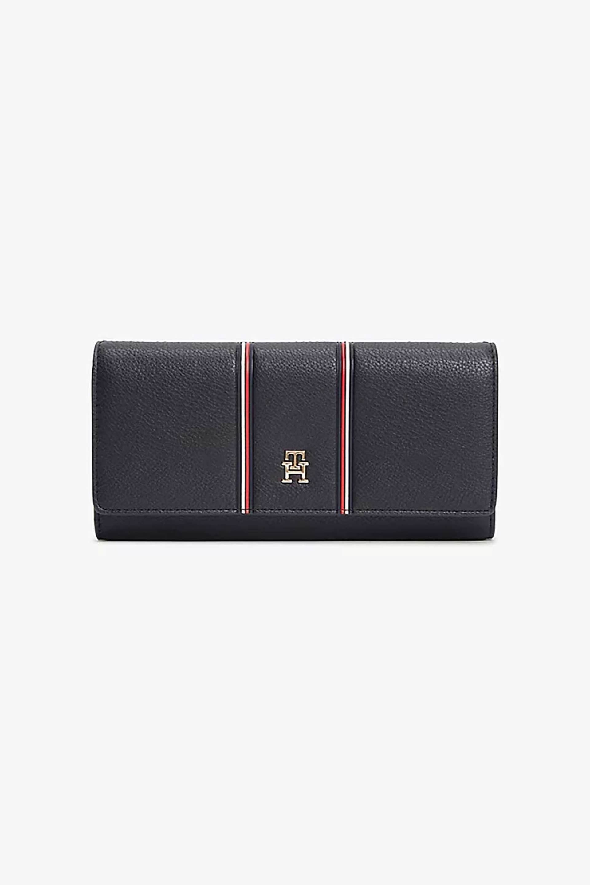 Tommy Hilfiger γυναικείο πορτοφόλι με μεταλλικό μονόγραμμα | ONE SIZE