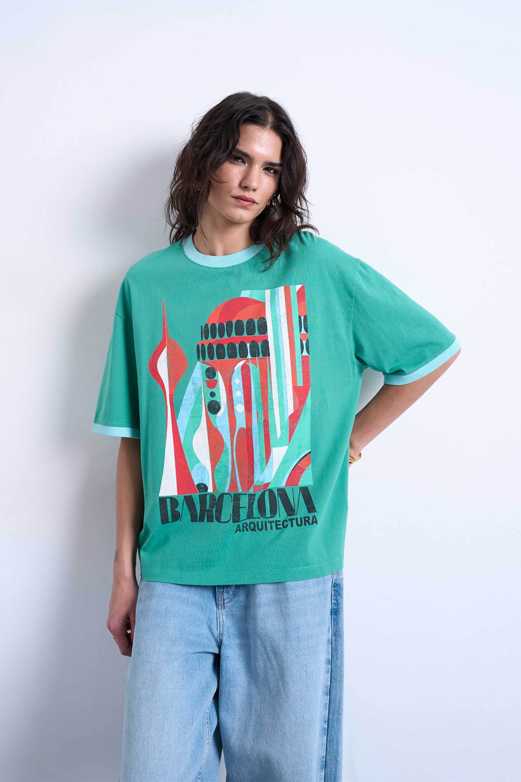 Topshop γυναικείο T-shirt με print "Tsemily"