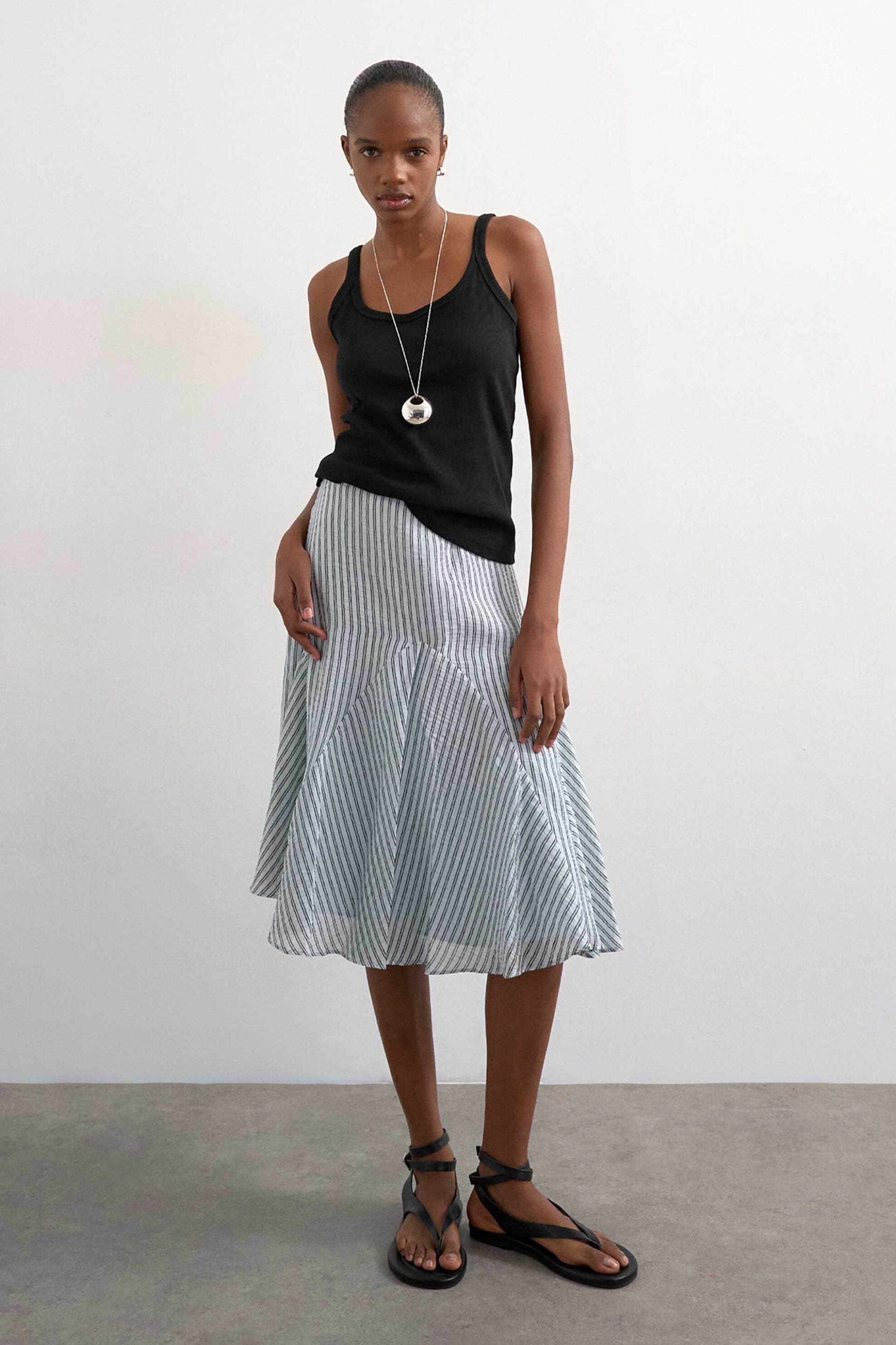 Topshop γυναικεία midi φούστα ριγέ "Elowen"