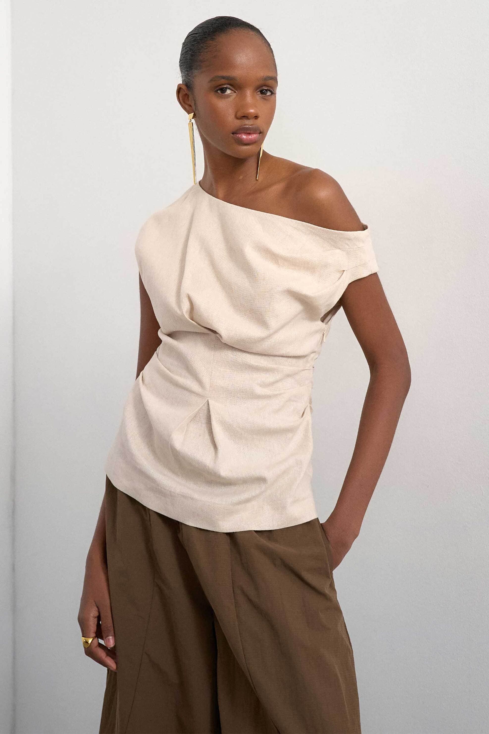 Topshop γυναικεία μπλούζα με ασύμμετρο πάνω μέρος "Arisa" | 22