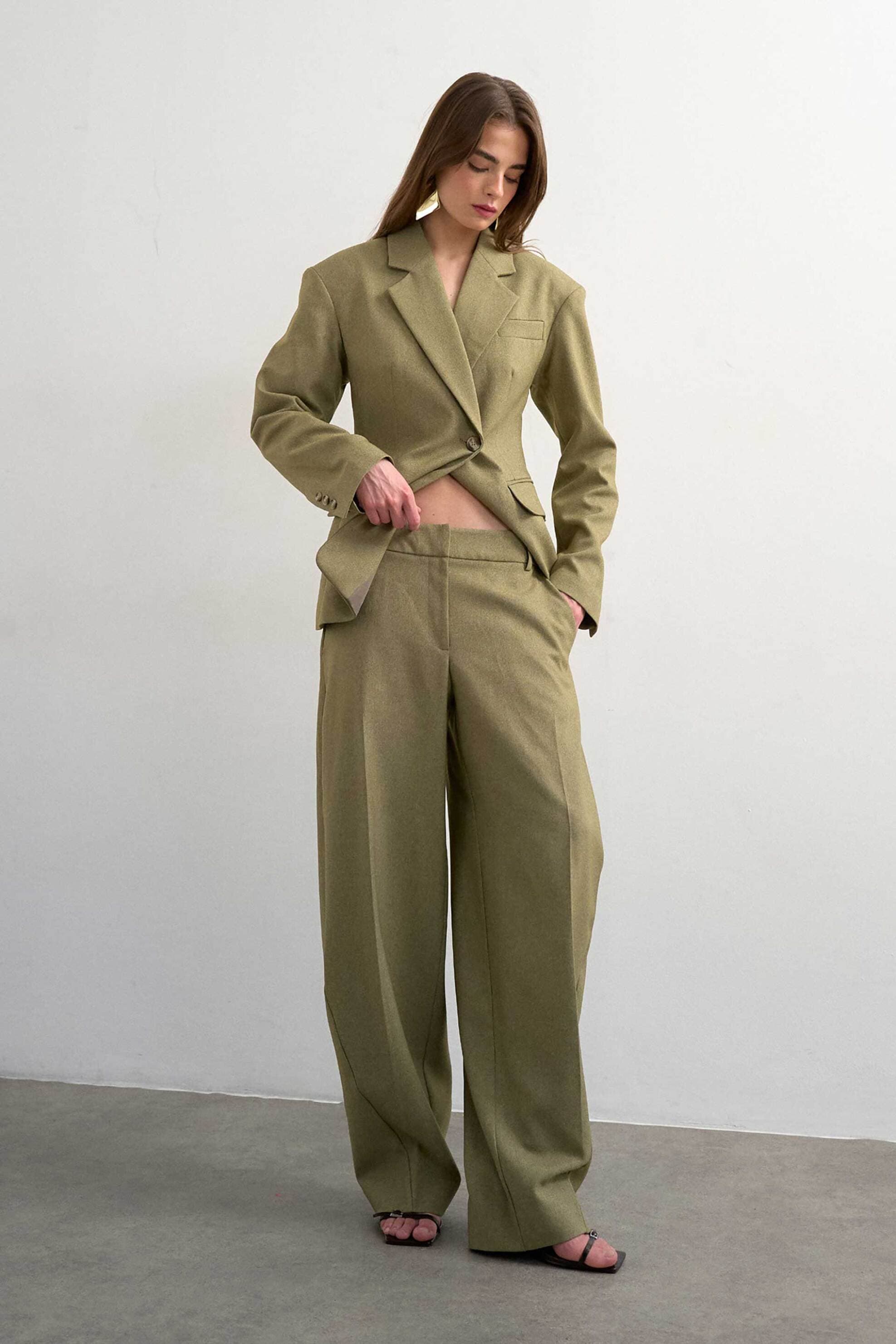 Topshop γυναικείο παντελόνι Straight Fit "Palea"