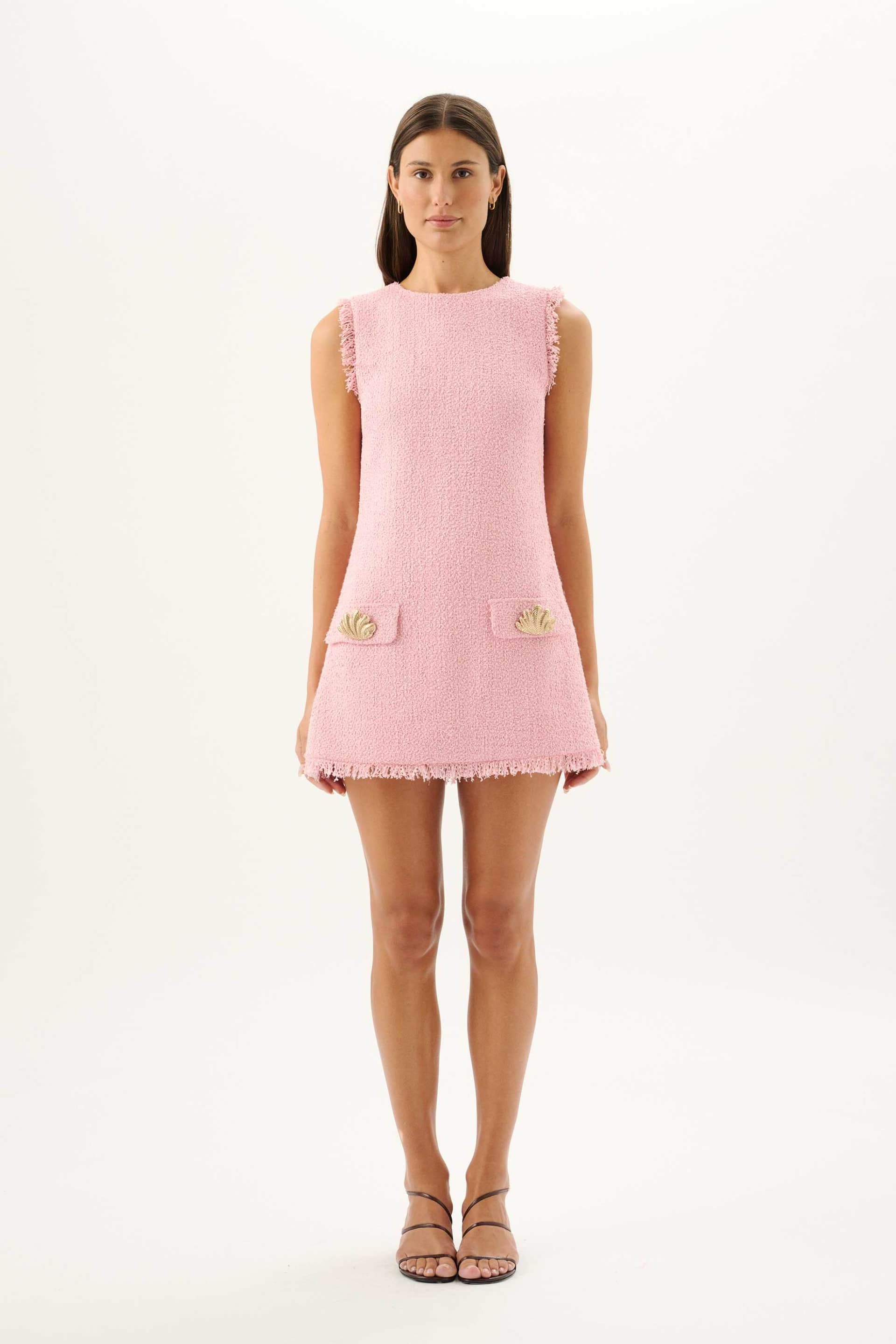 Roame γυναικείο mini φόρεμα tweed "Mia Boucle"