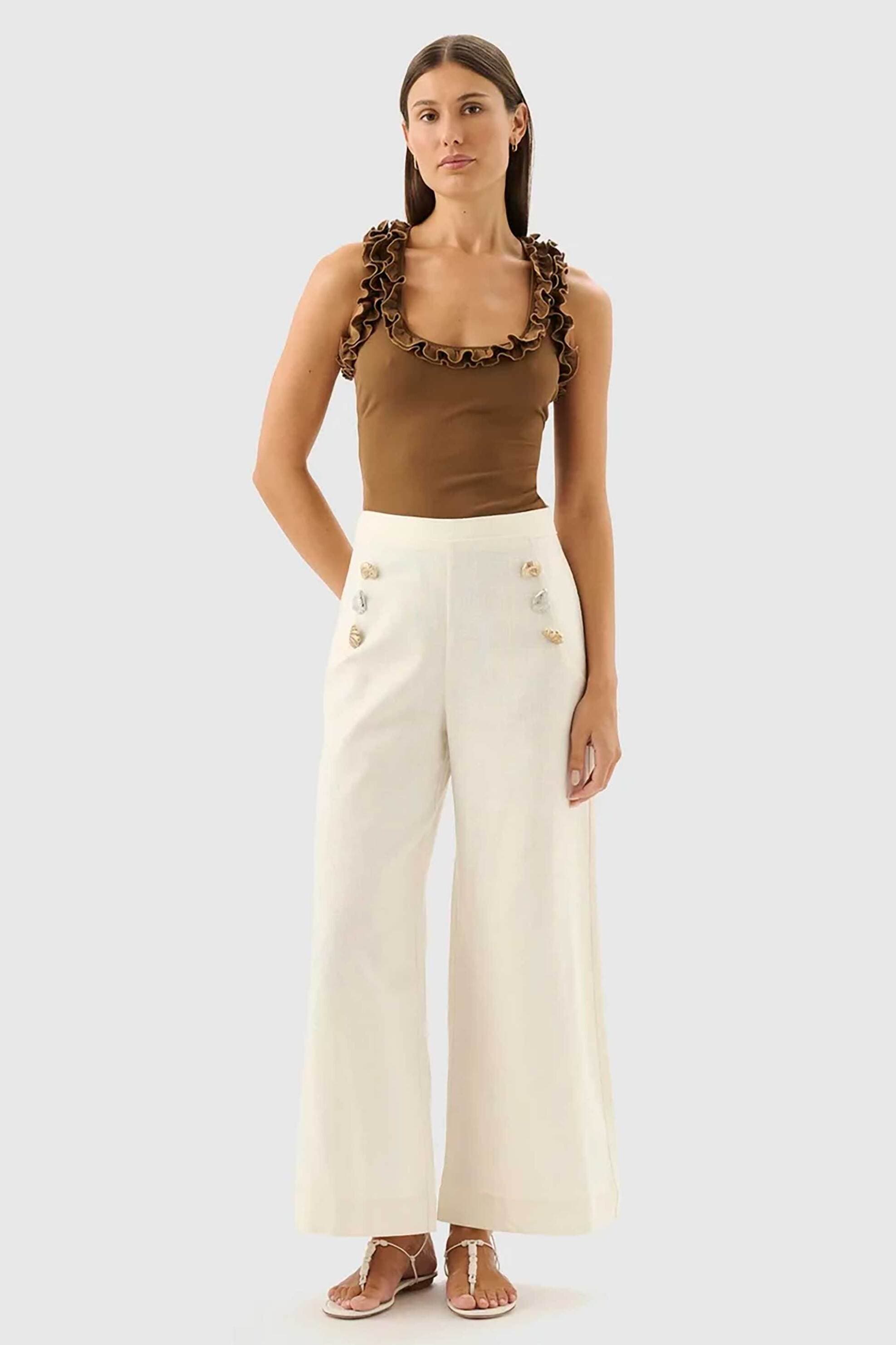 Roame γυναικείο αμάνικο τοπ με βολάν "Paloma"