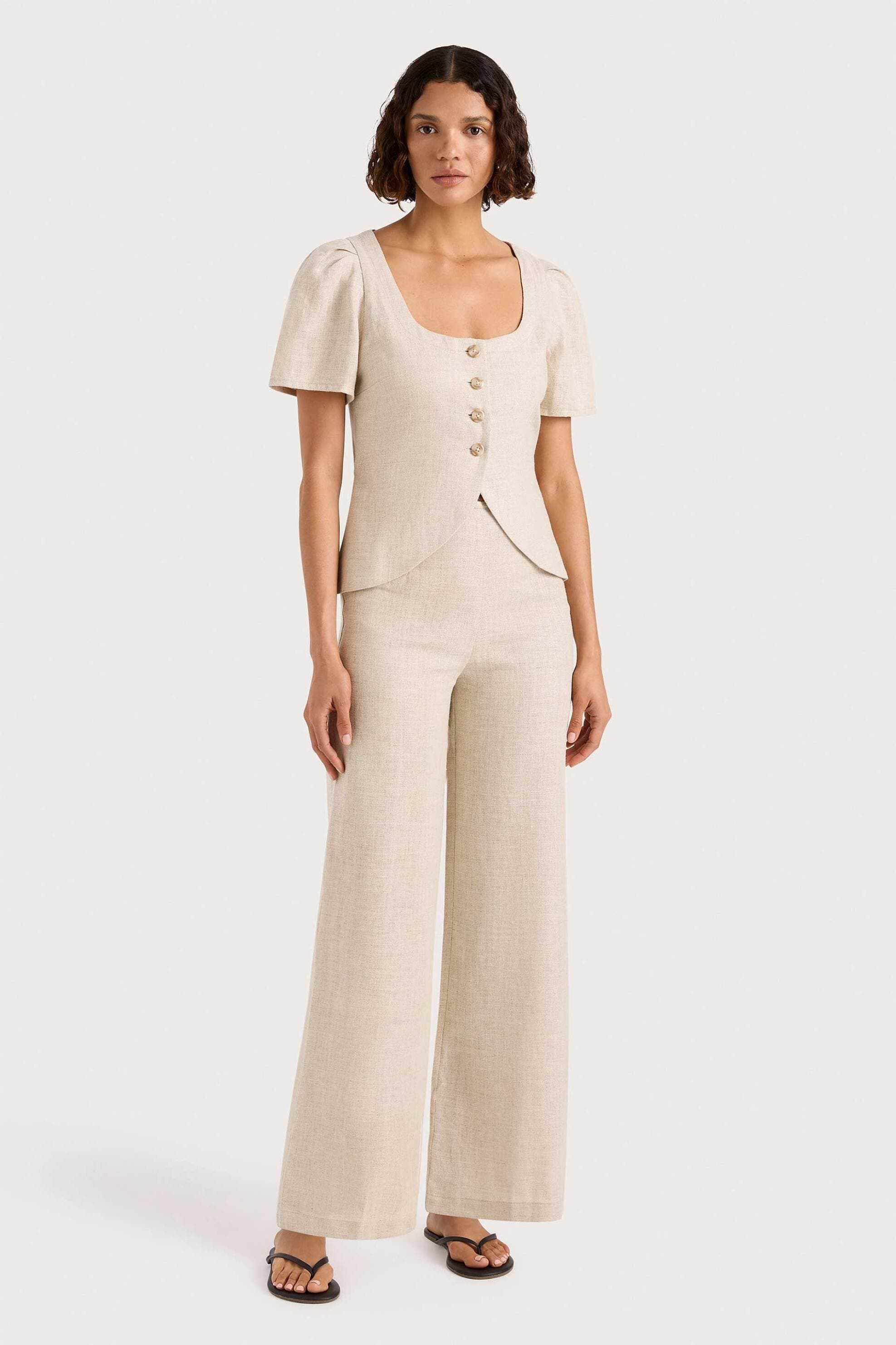 Faithful The Brand γυναικείο λινό παντελόνι "Jean Natural"