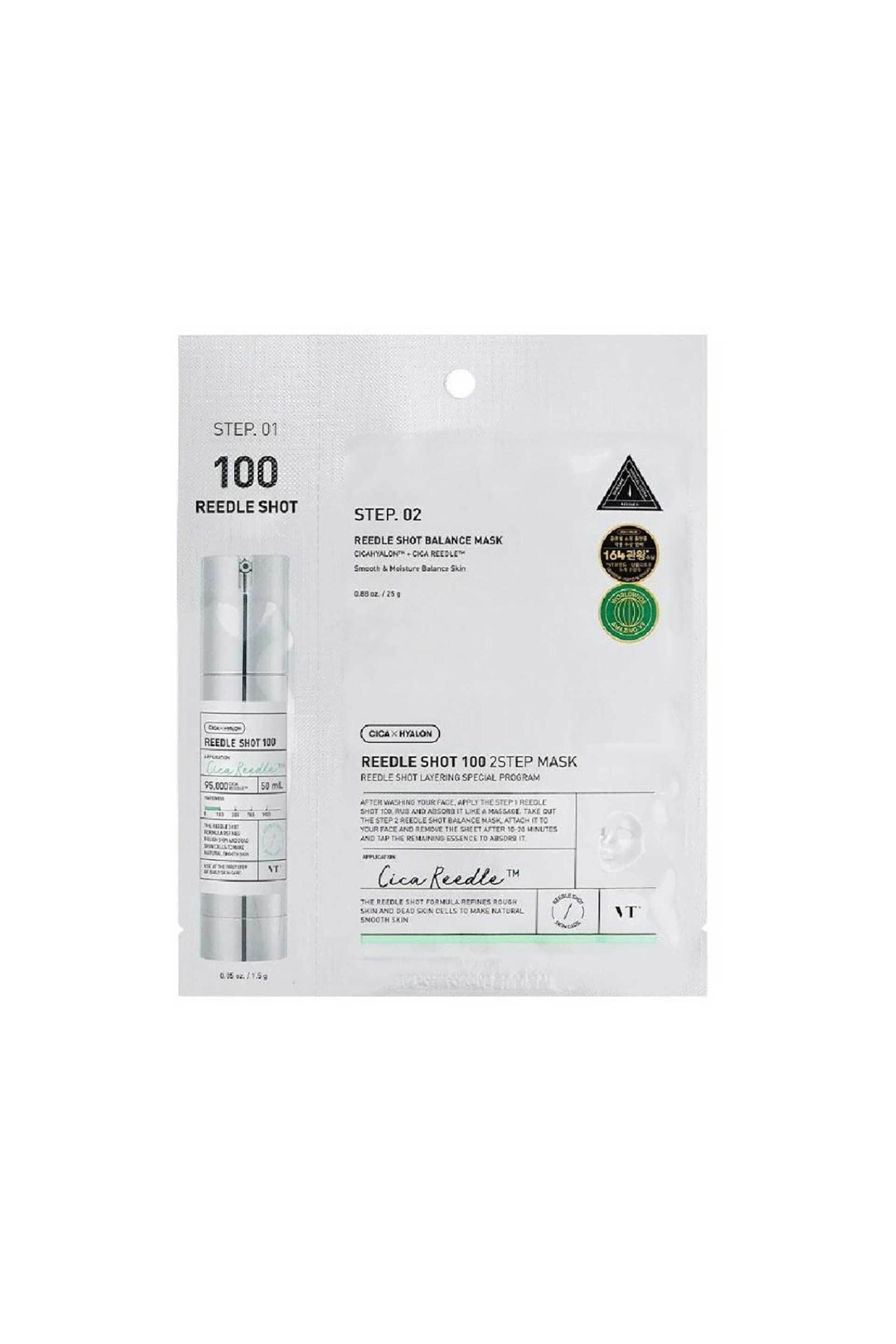 VT Reedle Shot 100 2-Step Mask - Μάσκα 2 Βημάτων Με Τεχνολογία Microneedle 1,5 + 25 gr
