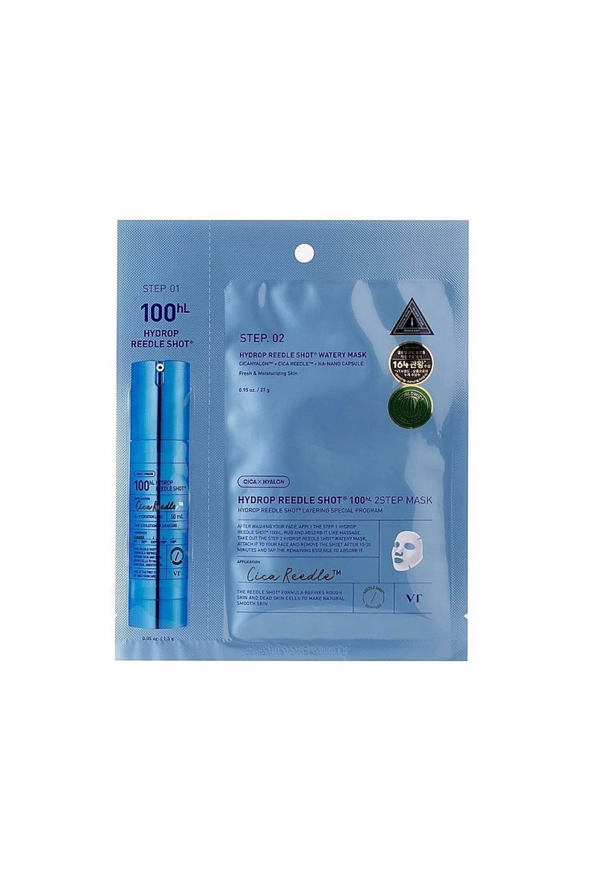 VT Hydrop Reedle Shot 100 2-Step Mask - Μάσκα Με Υαλουρονικό Και Τεχνολογία Microneedle 1,5 + 27 gr