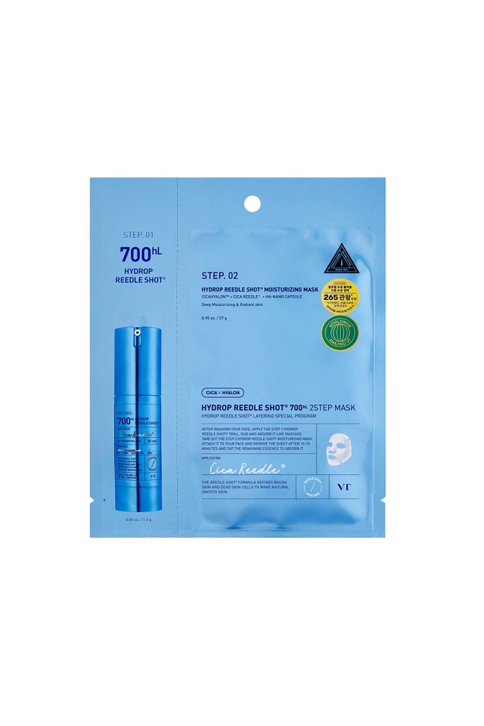 VT Hydrop Reedle Shot 700hl 2-Step Mask - Μάσκα Με Υαλουρονικό Και Τεχνολογία Microneedle 1,5 + 27 gr