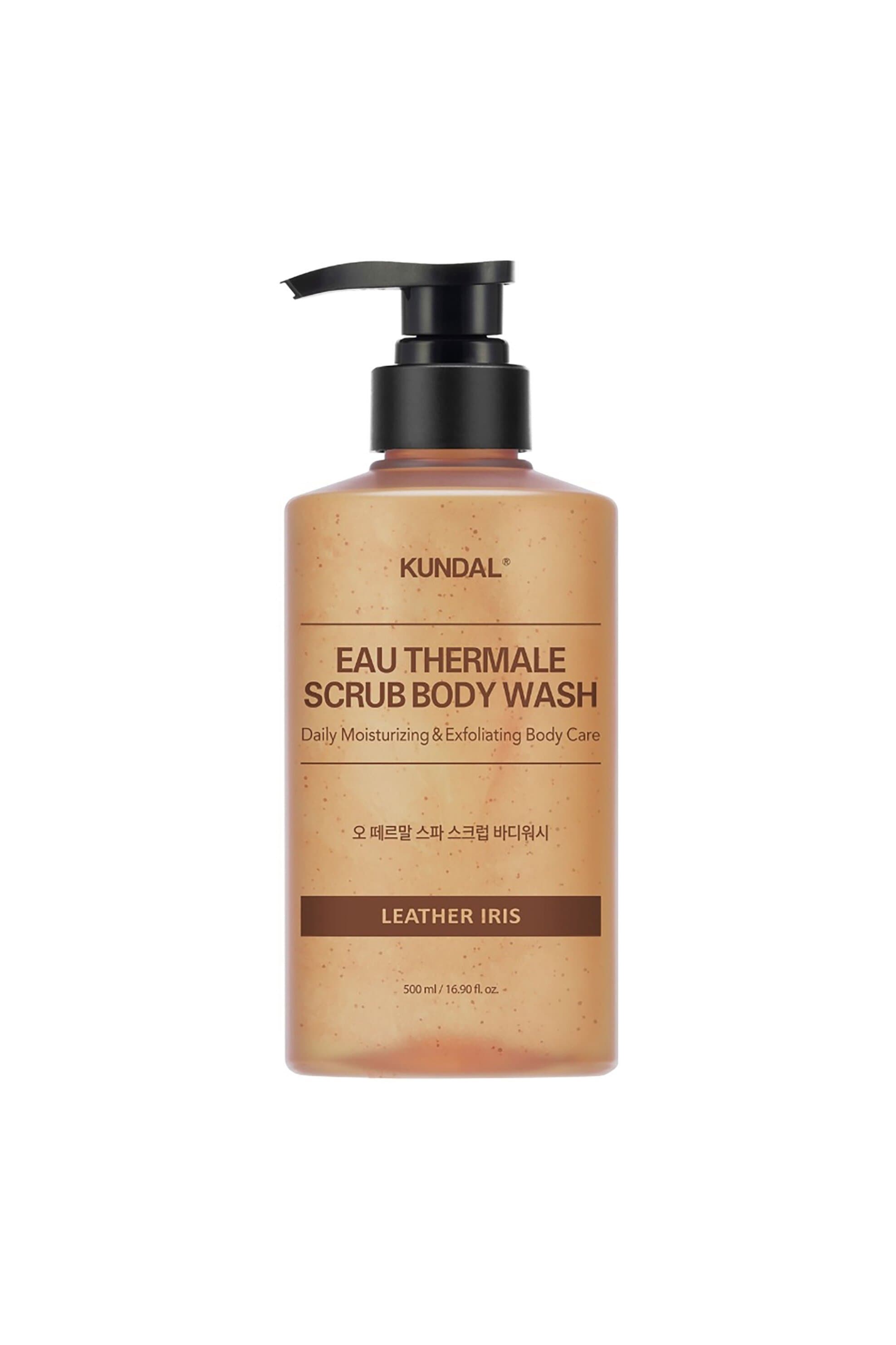 Kundal Scrub Body Wash - Αφρόλουτρο & Απολέπιση Με Άρωμα Leather Iris 500 ml