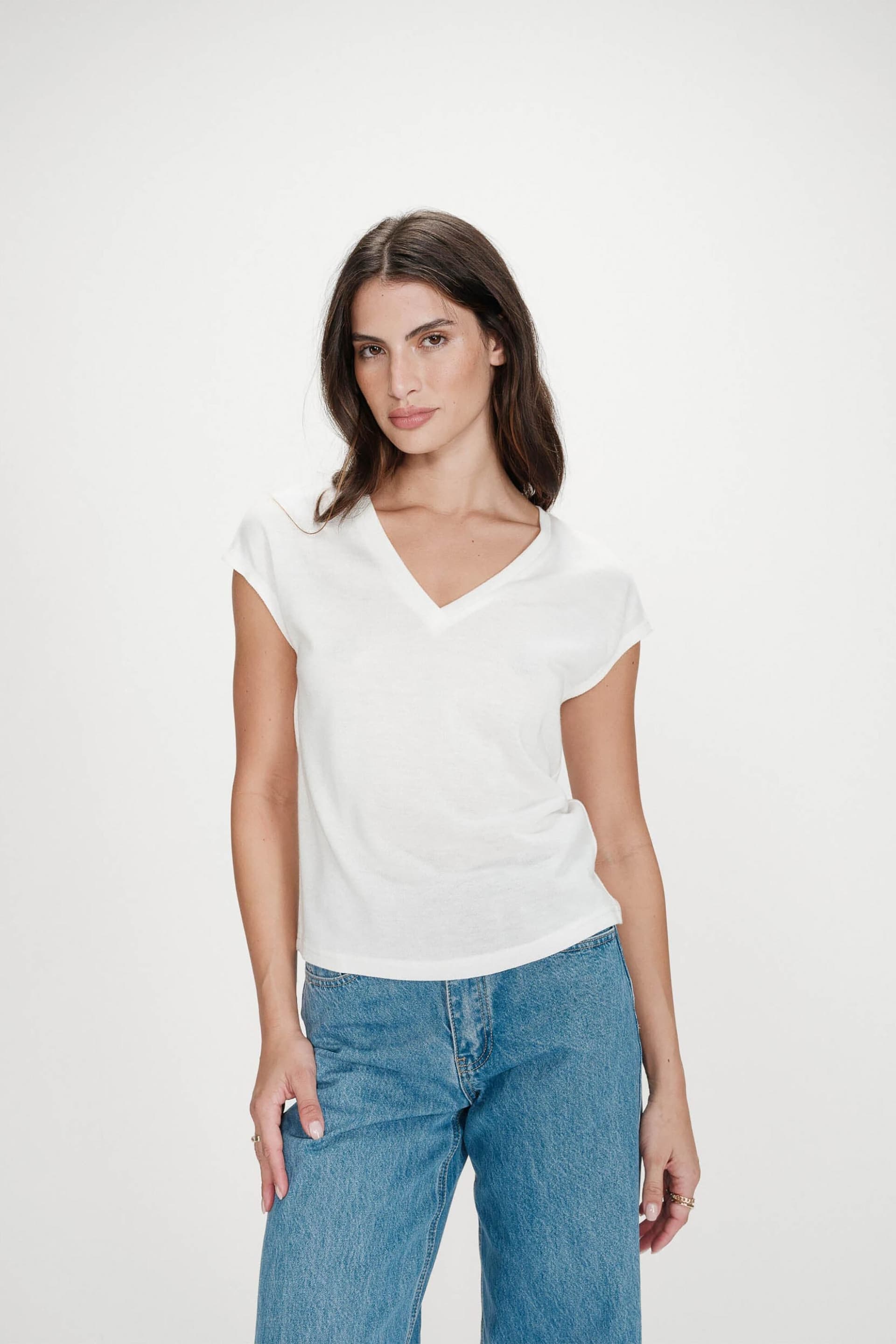 Grace & Mila γυναικείο T-shirt Regular Fit μονόχρωμο "Valsons"