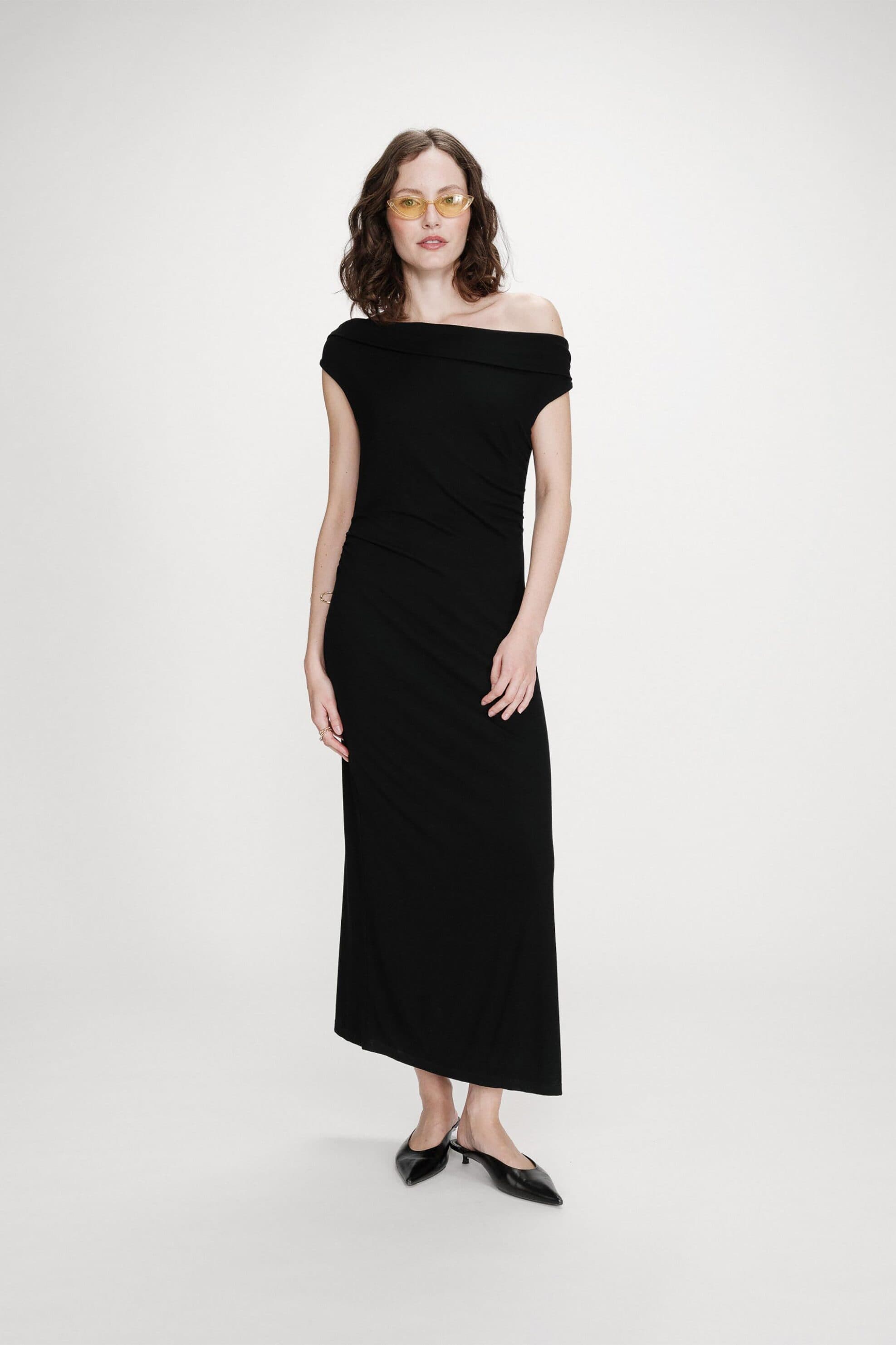Grace & Mila γυναικείο midi φόρεμα με off-shoulder σχέδιο "Vanity"