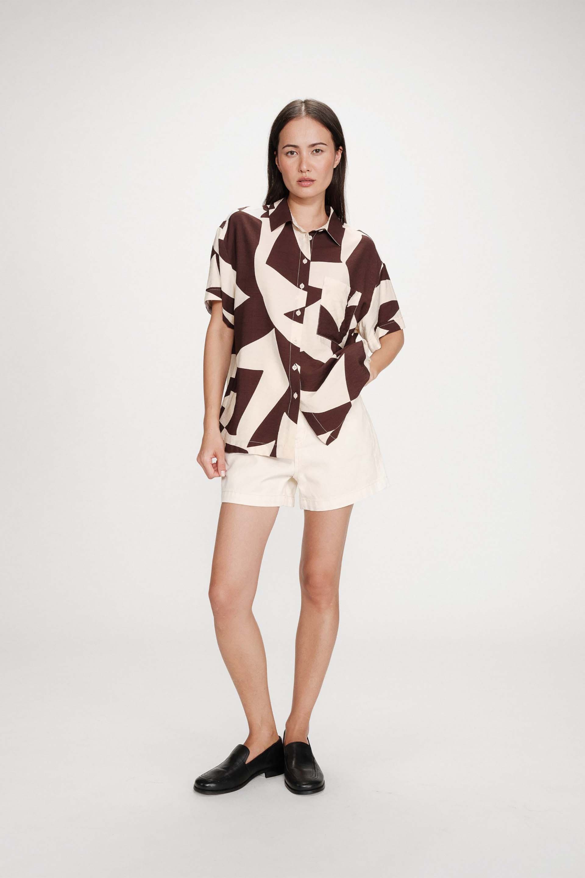 Grace & Mila γυναικείο πουκάμισο με all-over print Regular Fit "Veil"