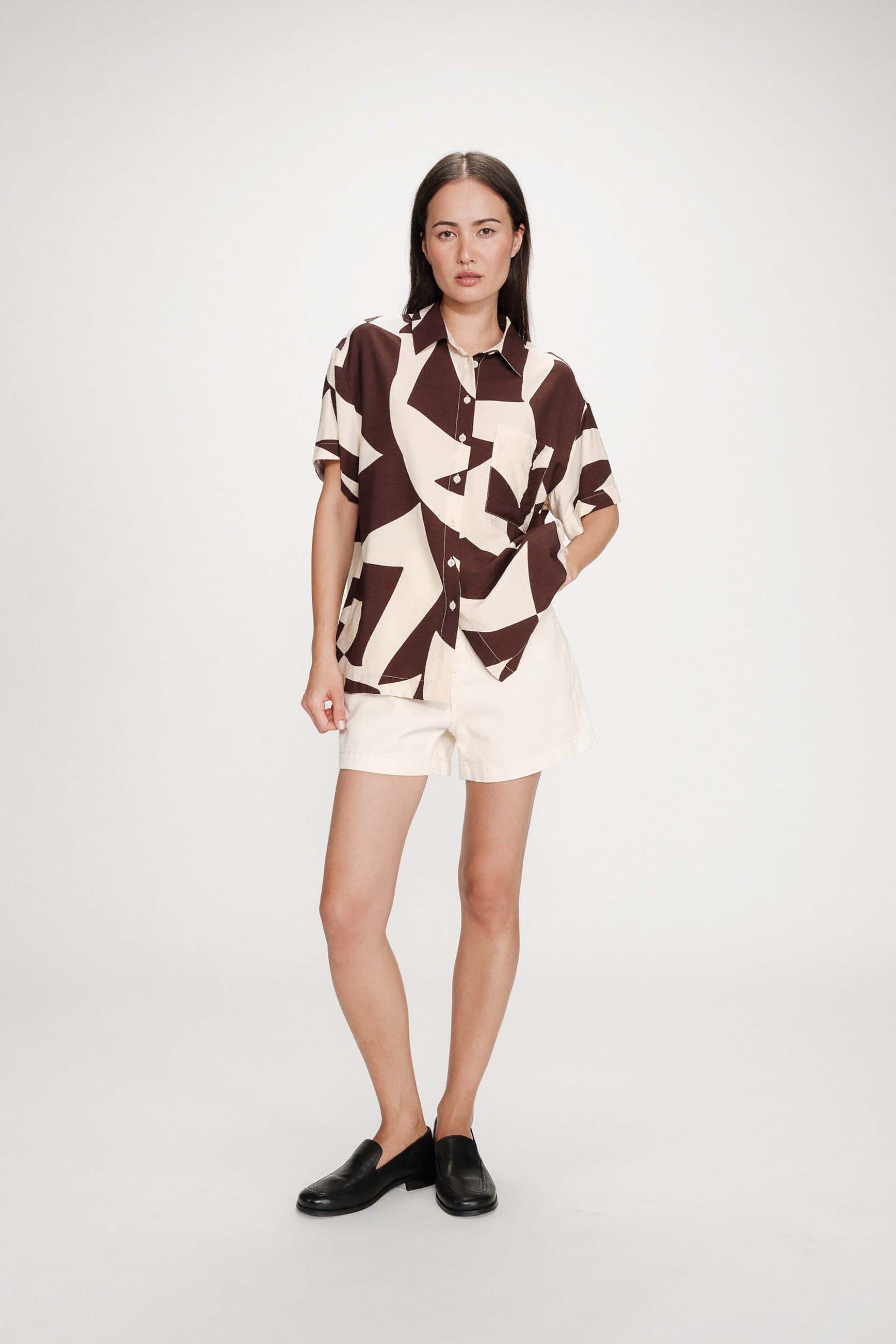 Grace & Mila γυναικείο πουκάμισο με all-over print Regular Fit "Veil"