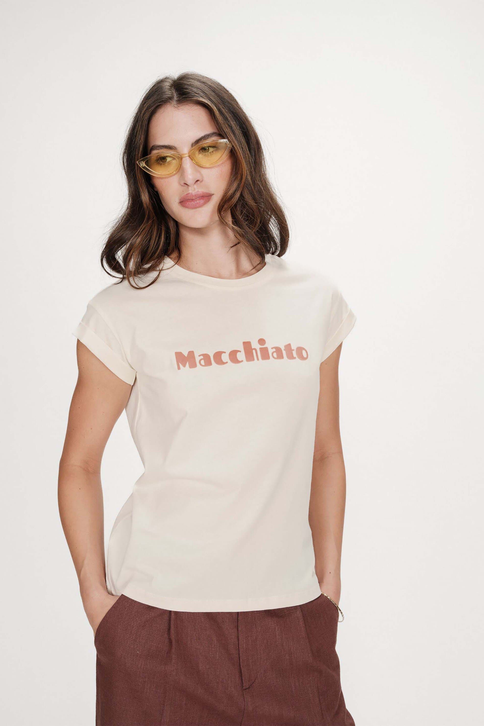 Grace & Mila γυναικείο T-shirt Regular Fit με lettering "Vico"