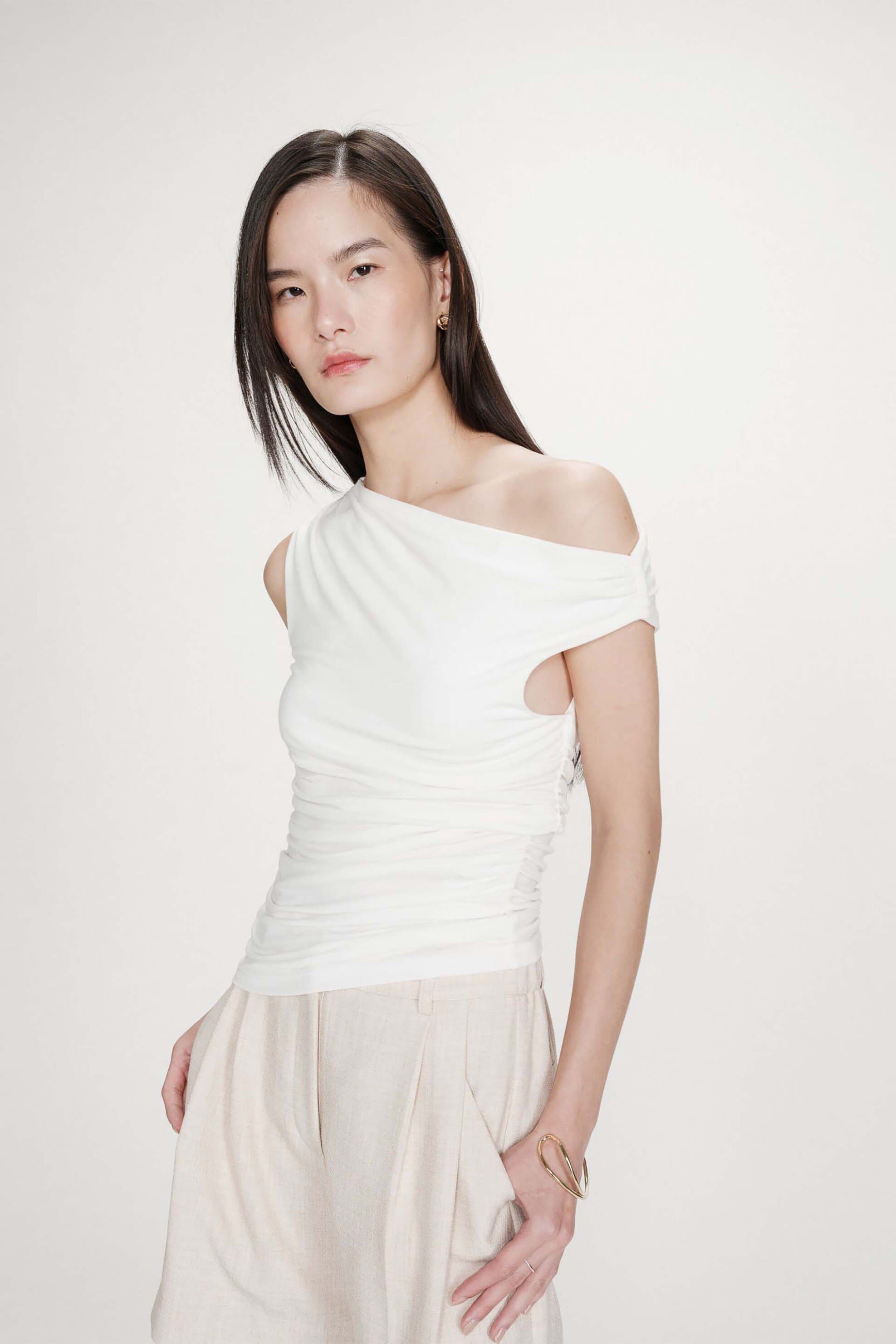 Grace & Mila γυναικεία αμάνικη μπλούζα off shoulder "Vodia"